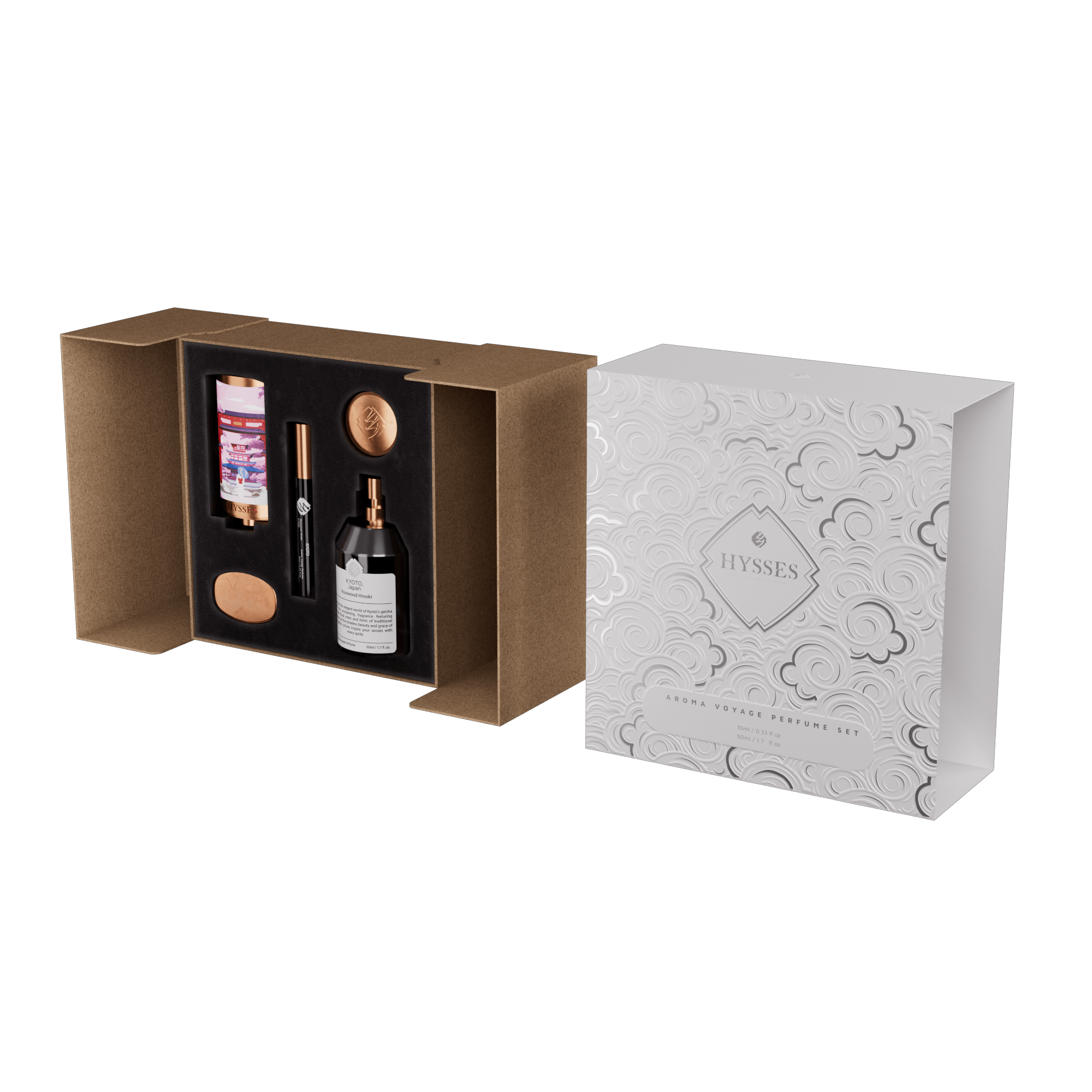 Hysses Singapore Body Aroma Voyage Perfume Set, Kyoto Japan