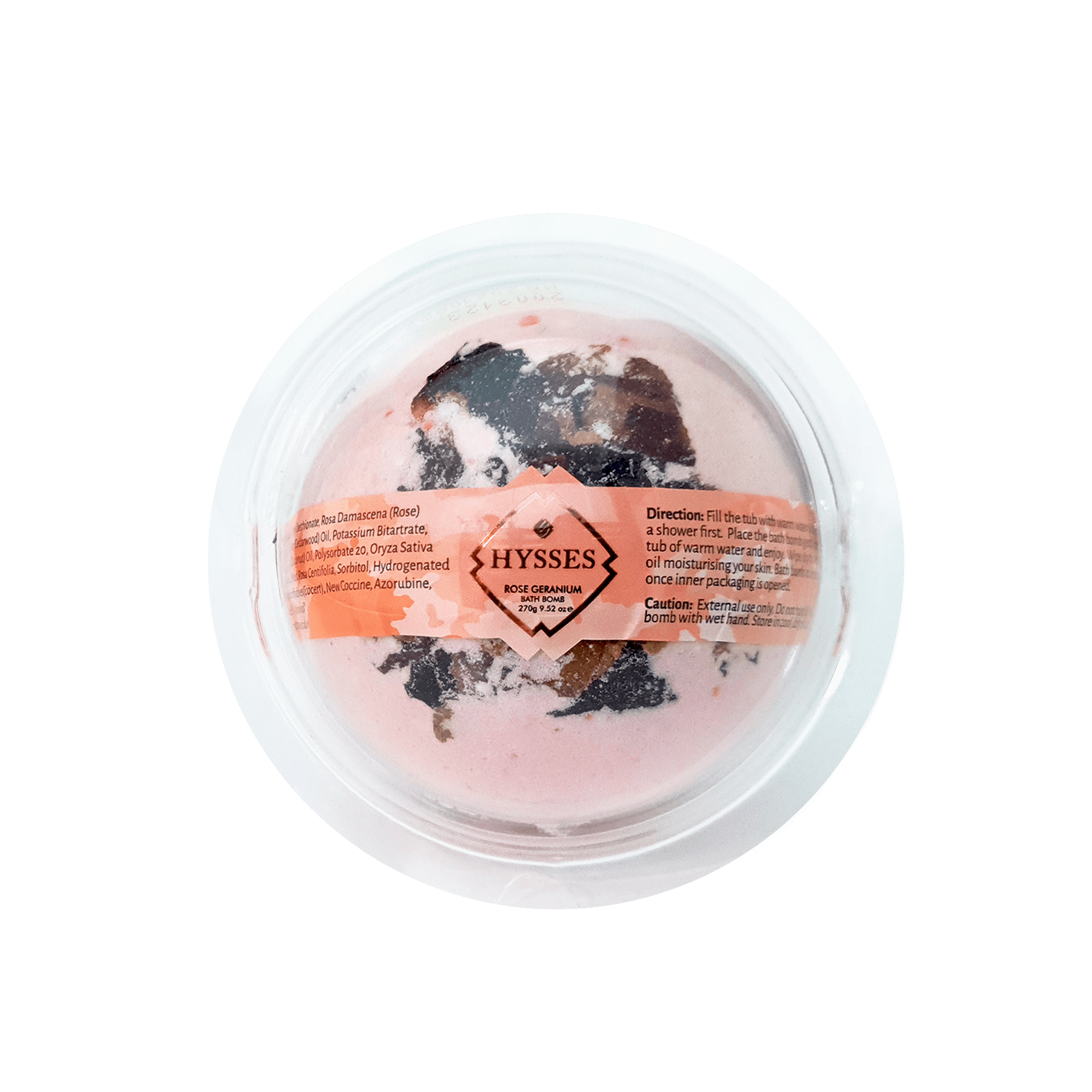 Hysses Singapore Body Bath Bomb, Rose Geranium