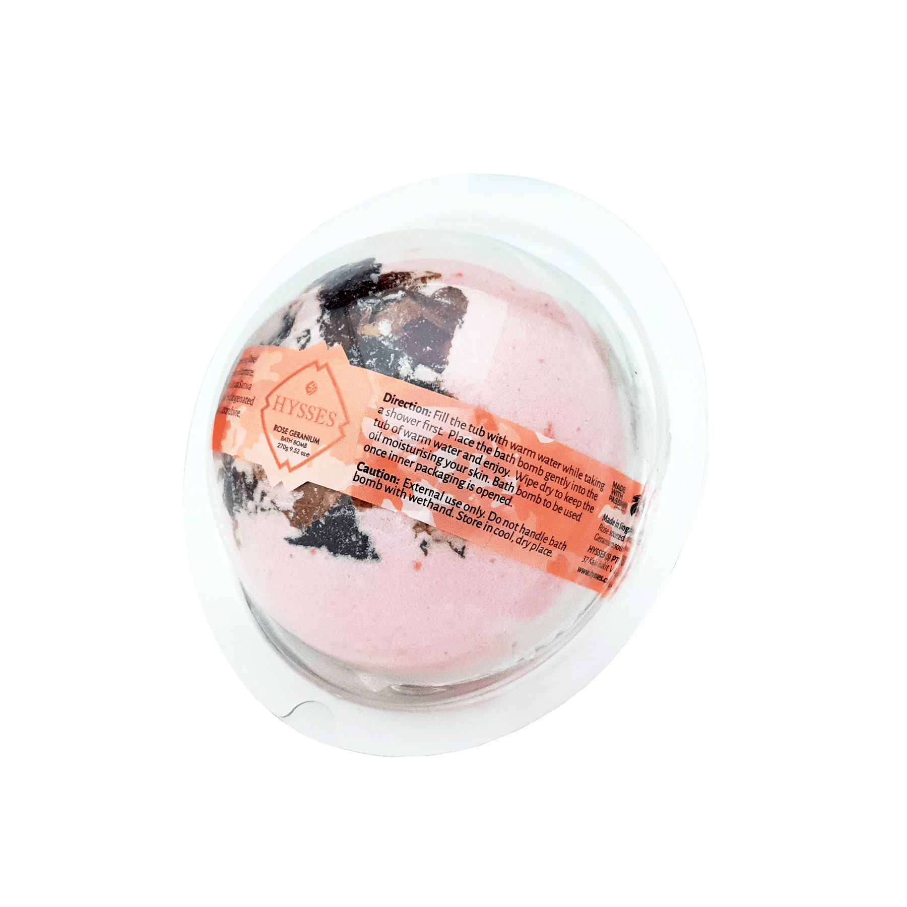 Hysses Singapore Body Bath Bomb, Rose Geranium