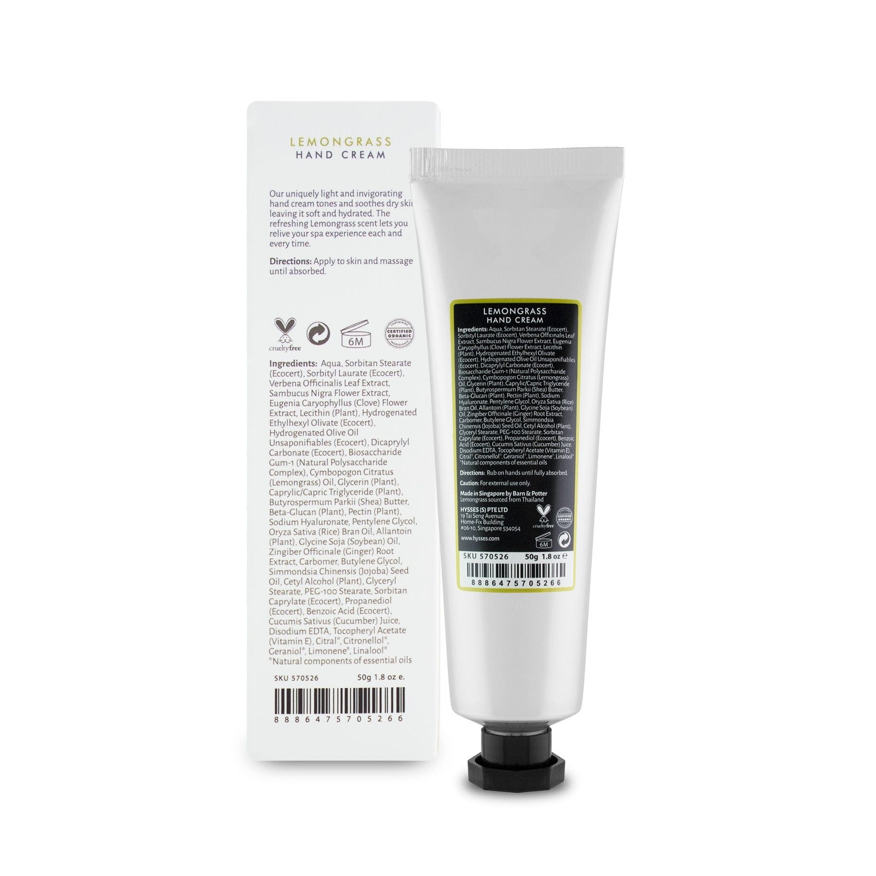 Hysses Singapore Body Care Hand Cream Lemongrass R