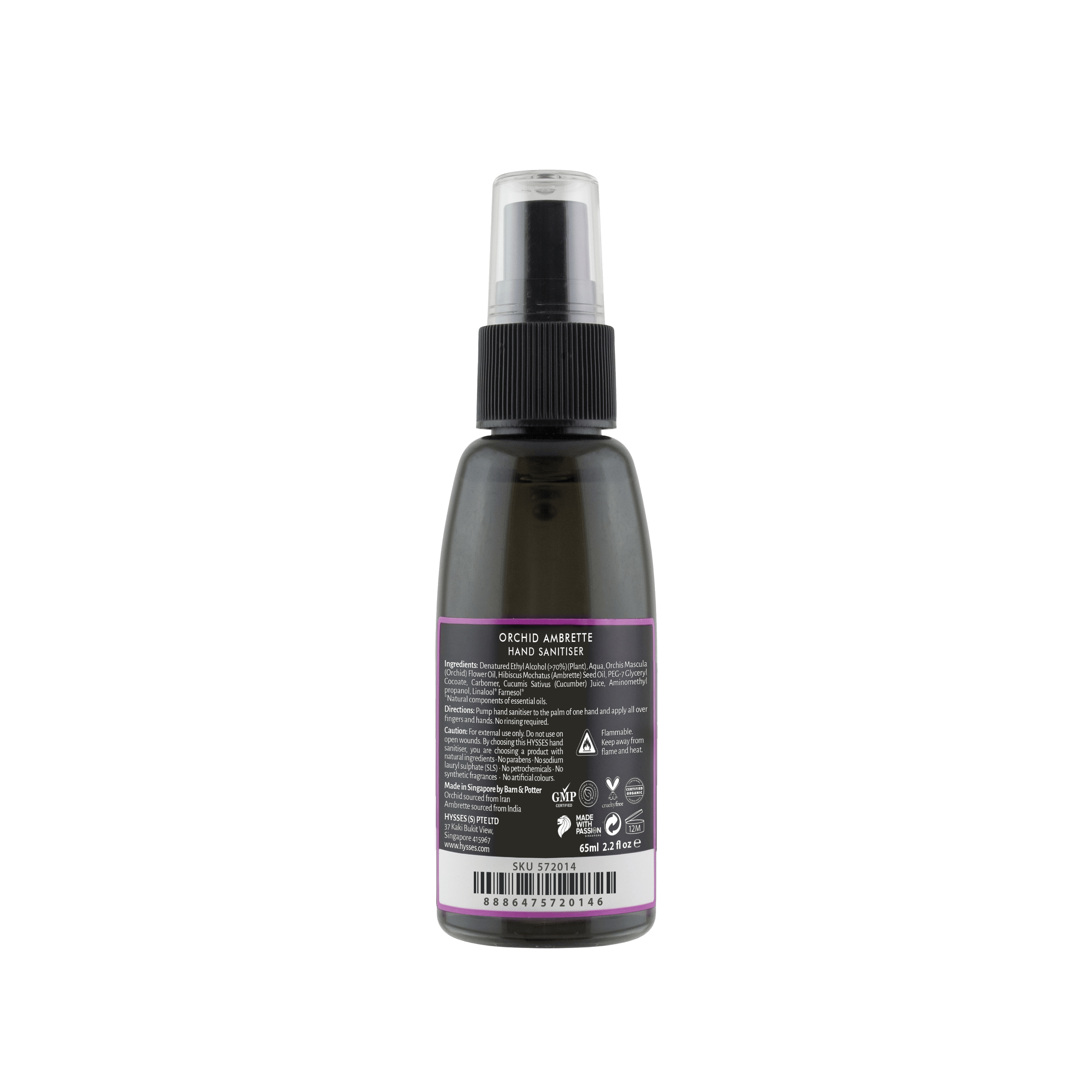 Hysses Body Hand Sanitiser Orchid Ambrette