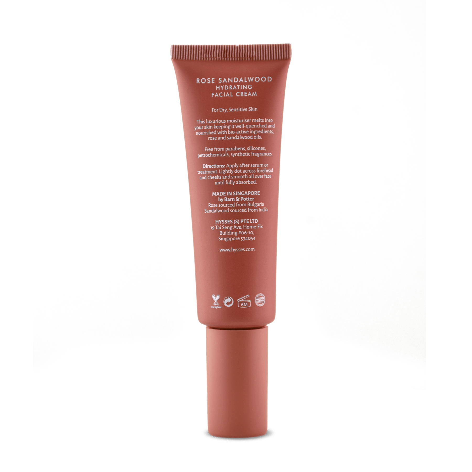 Hysses Singapore Face Care Hydrating Facial Cream Rose Sandalwood R