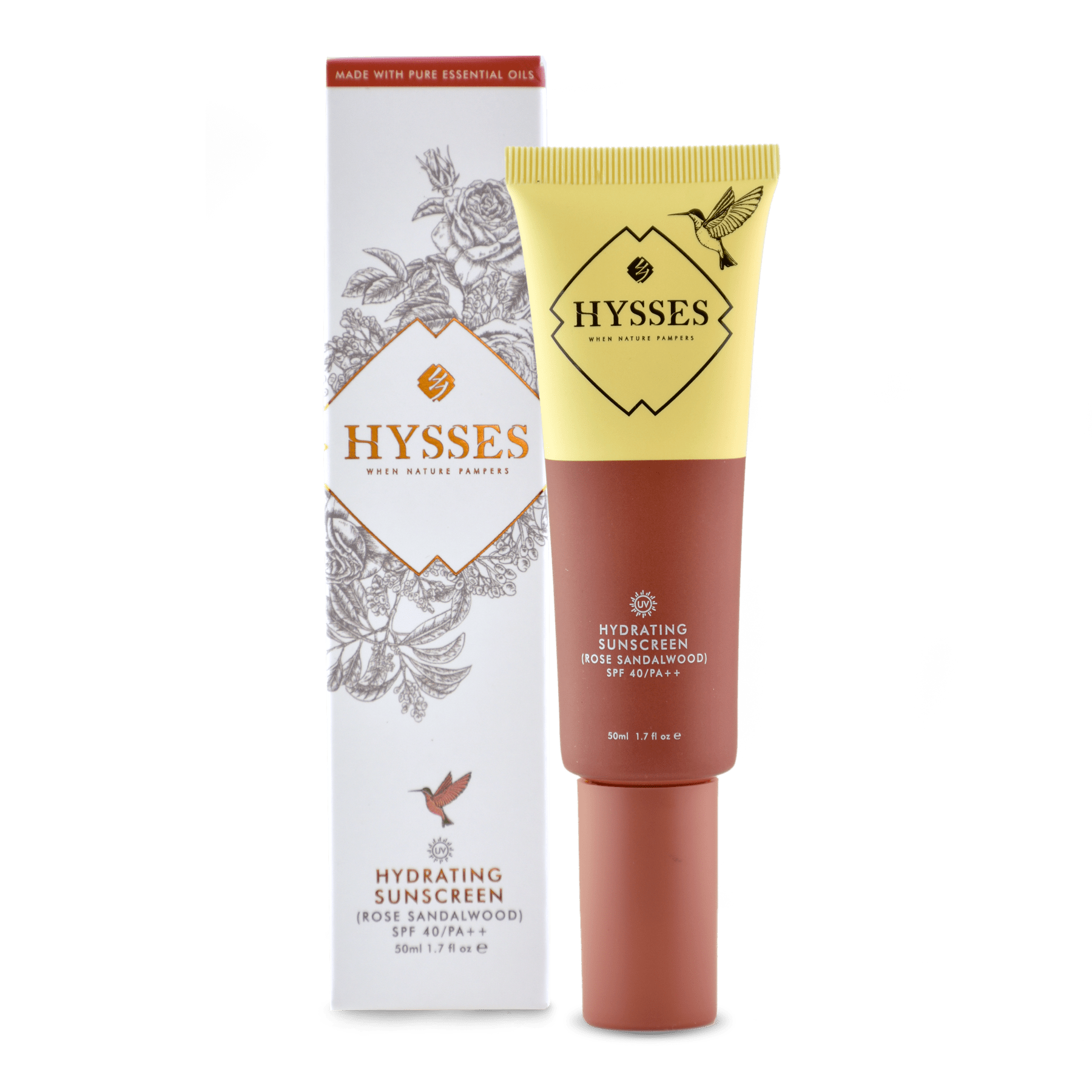 Hysses Singapore Face Care Hydrating Sunscreen Rose Sandalwood SPF 40 / PA++ R