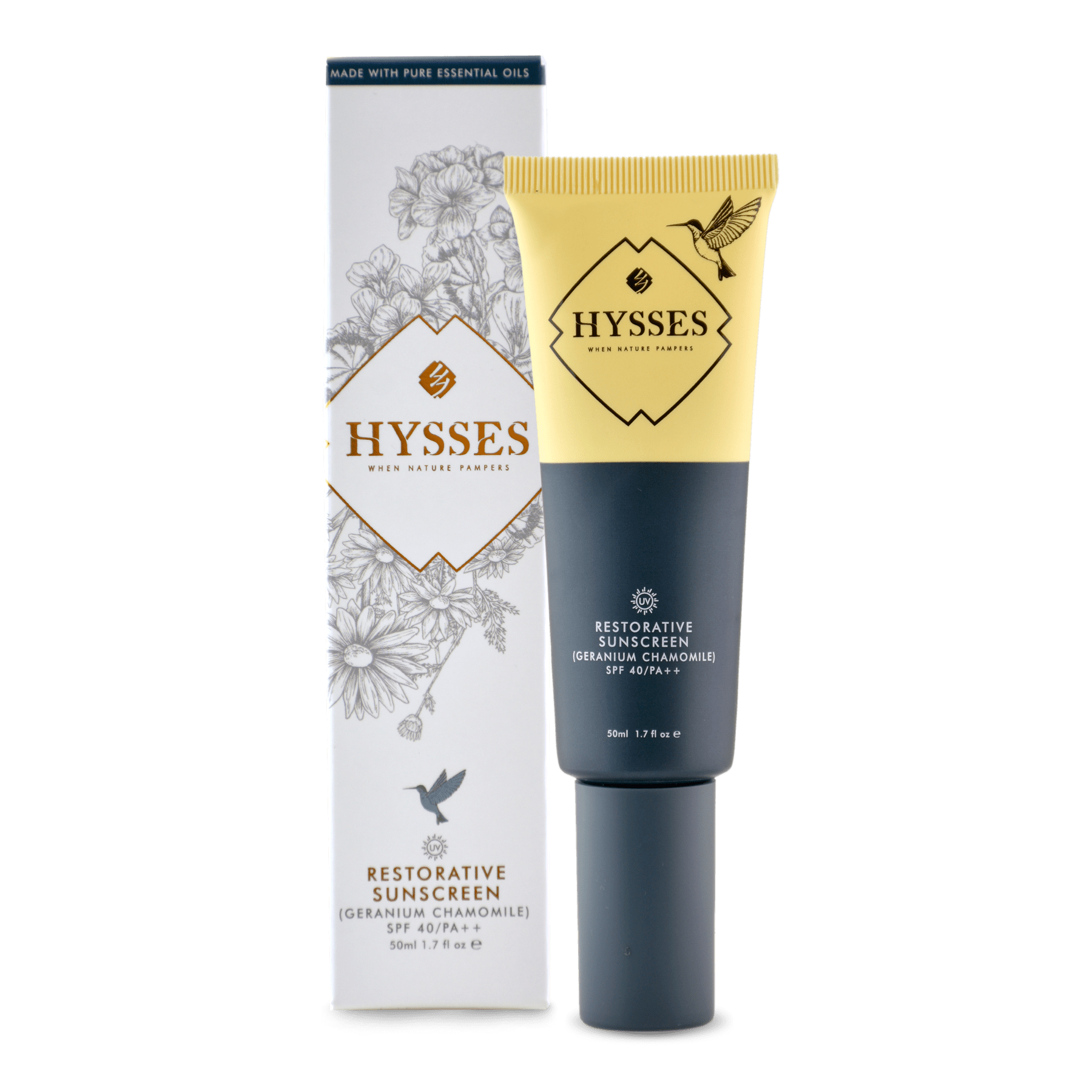Hysses Singapore Face Care Restorative Sunscreen Geranium Chamomile SPF 40 / PA++ R