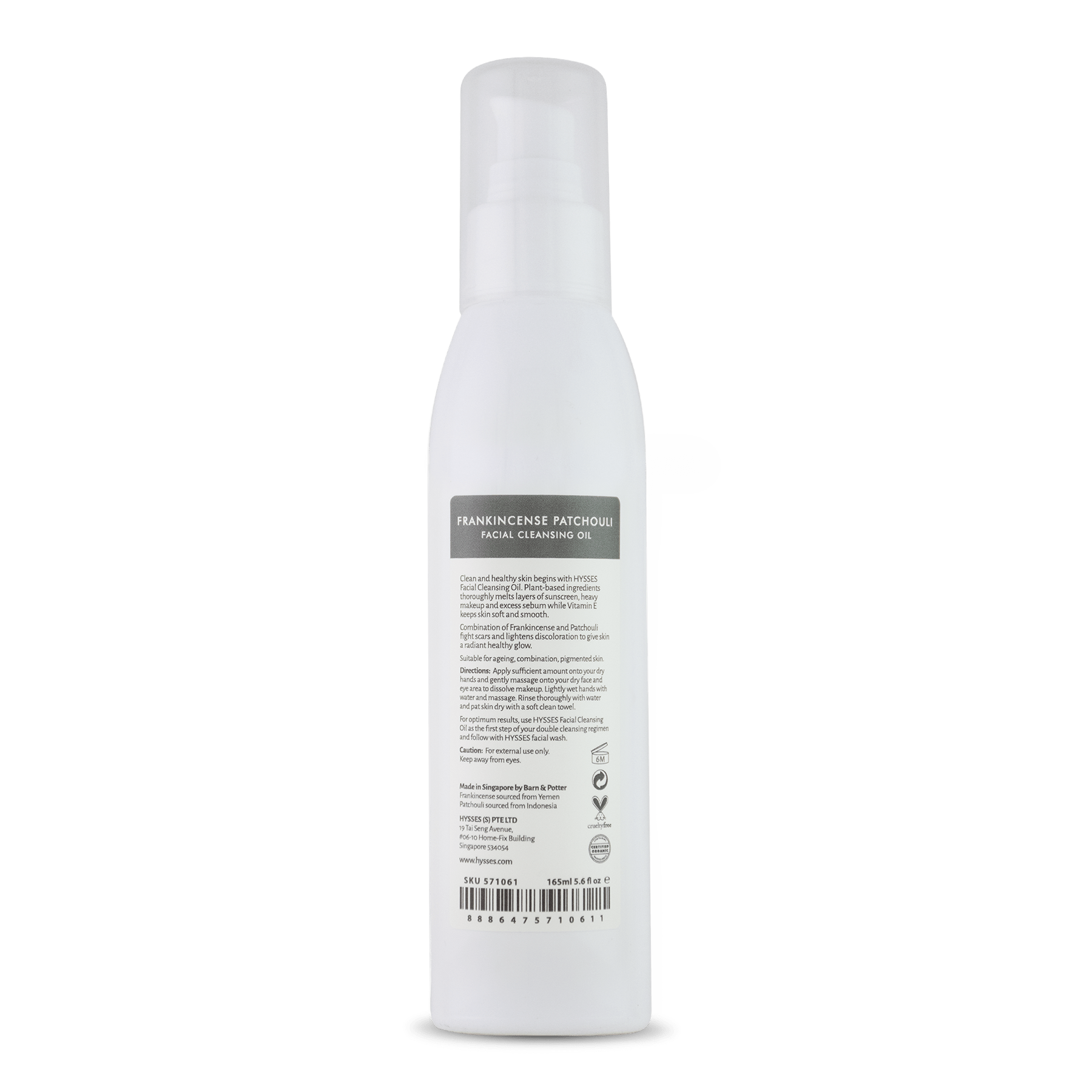 Hysses Singapore Face Facial Cleansing Oil Frankincense Patchouli