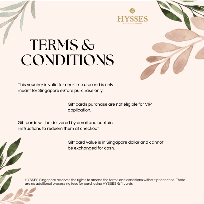 Hysses Singapore Gift Card Estore Gift Card