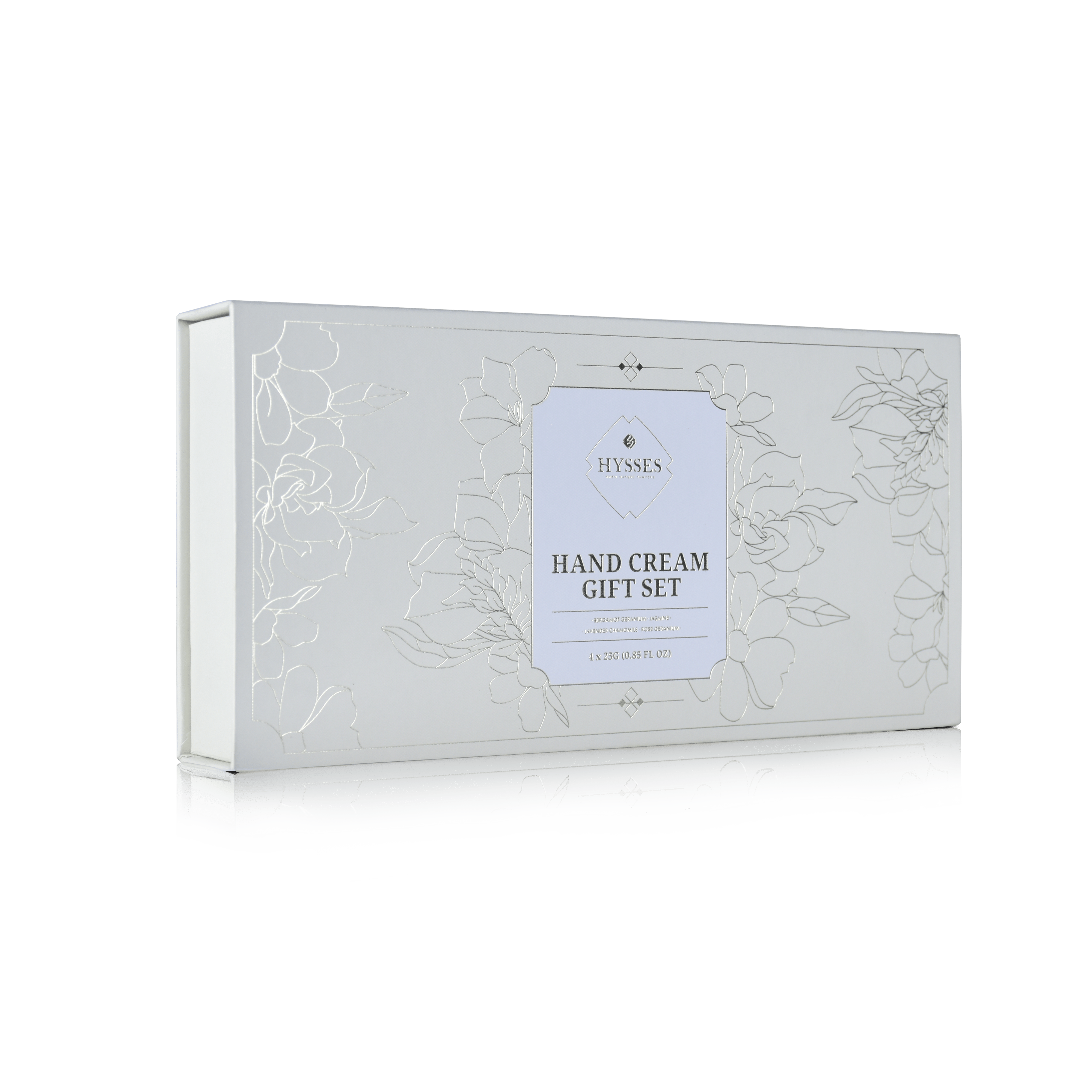 Hysses Singapore Gifts Gift Set Of 4 Hand Cream, 25ml (Bergamot Geranium, Jasmine, Lavender Chamomile, Rose Geranium)