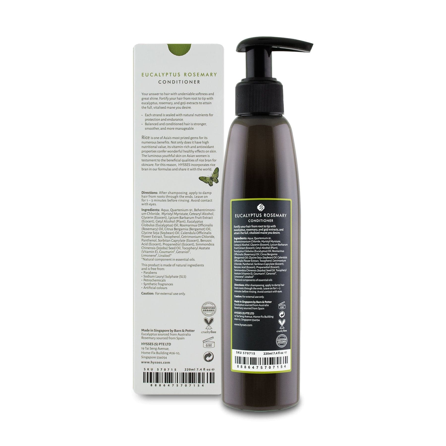 Hysses Singapore Hair Conditioner Eucalyptus Rosemary