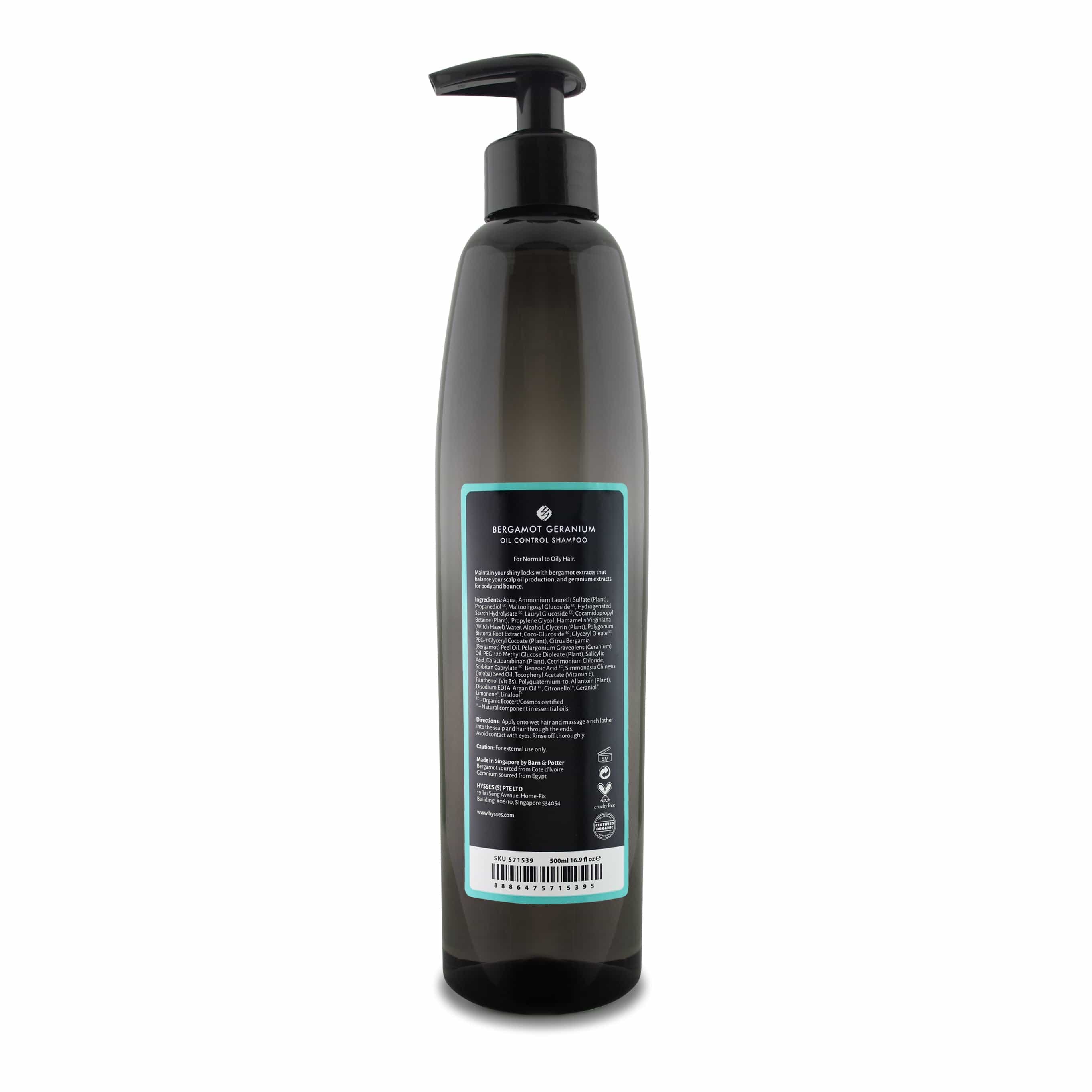 Hysses Singapore Hair Shampoo Bergamot Geranium