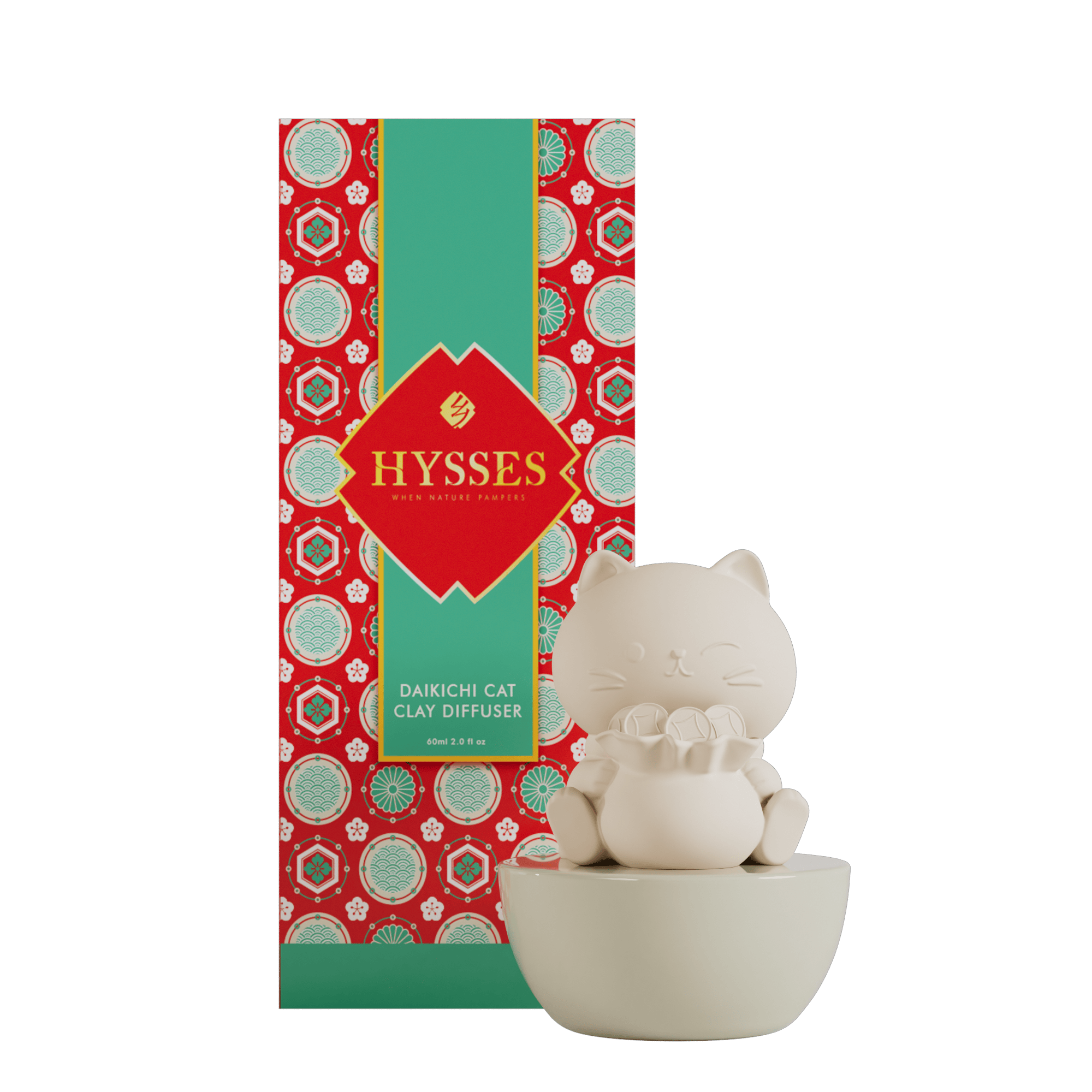 Hysses Singapore Home & Scent Clay Diffuser Daikichi Cat