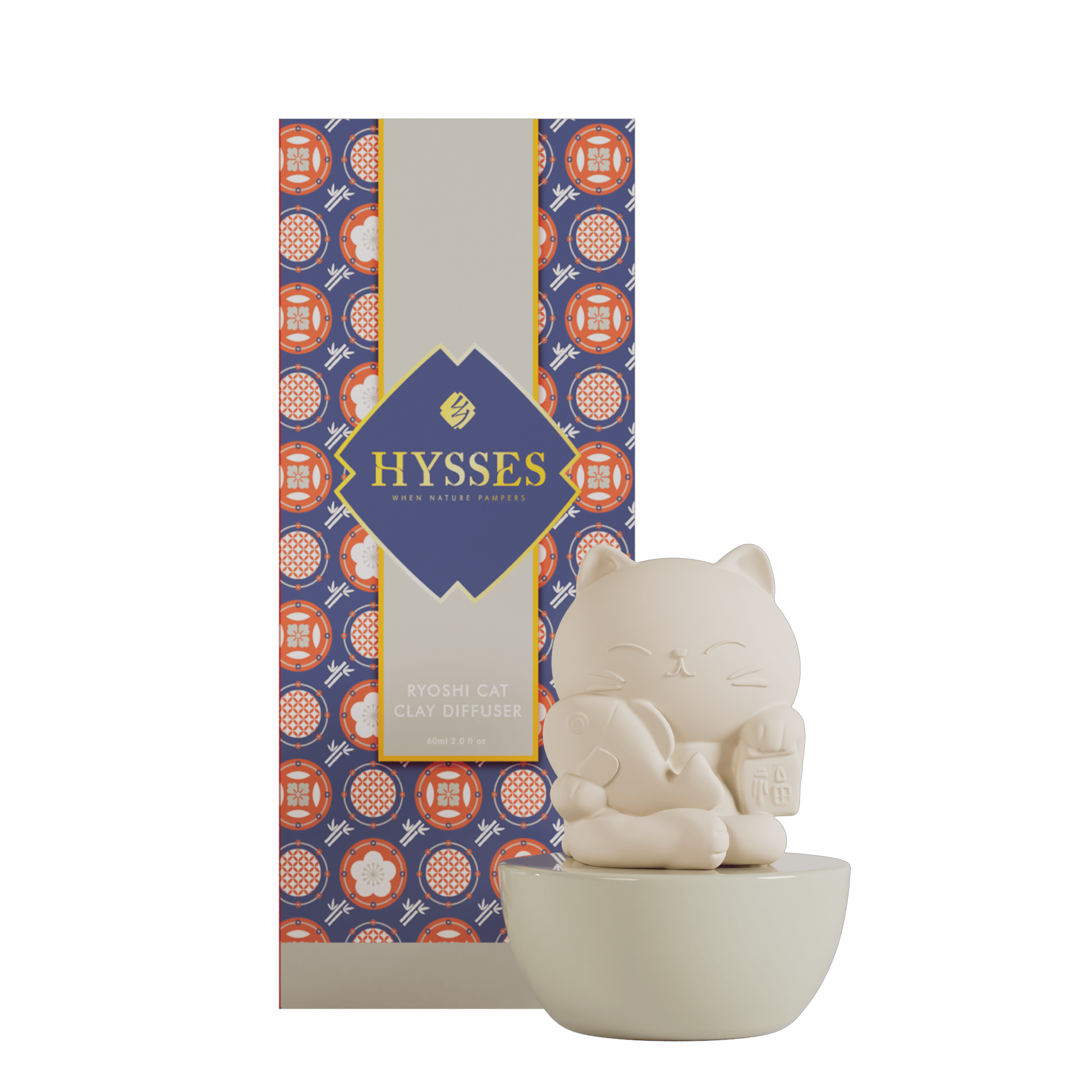 Hysses Singapore Home & Scent Clay Diffuser Ryoshi Cat