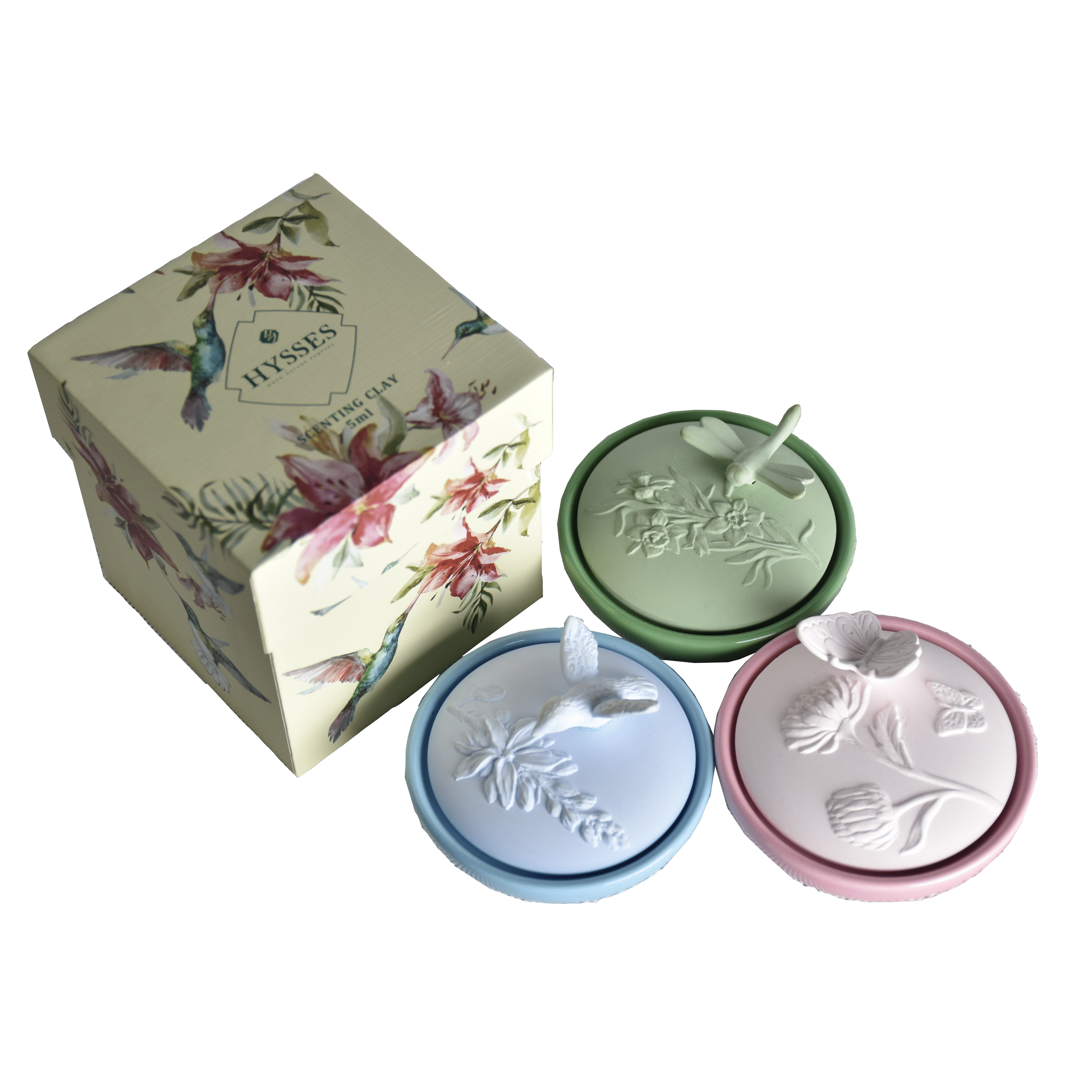 Hysses Singapore Home Scents Scenting Clay Bluejay, Plum Yuzu 5ml R