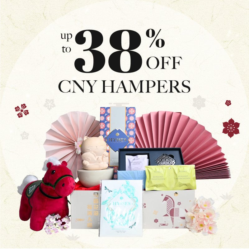 CNY hamper with cat clay diffuser and other home scents