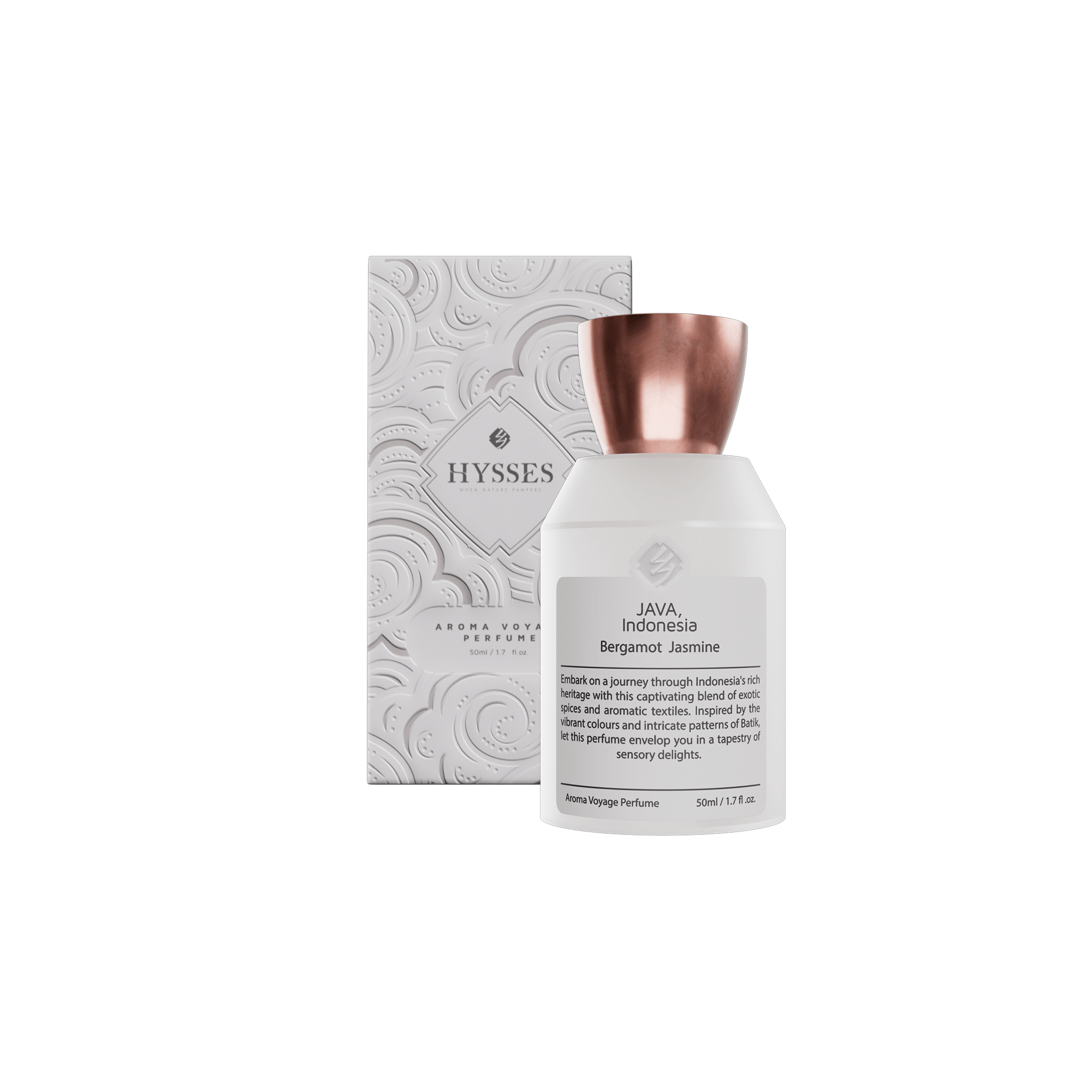 Hysses Singapore Body Aroma Voyage Perfume, Java Indonesia, 50ml