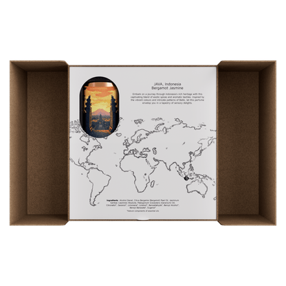 Hysses Singapore Body Aroma Voyage Perfume Set, Java Indonesia