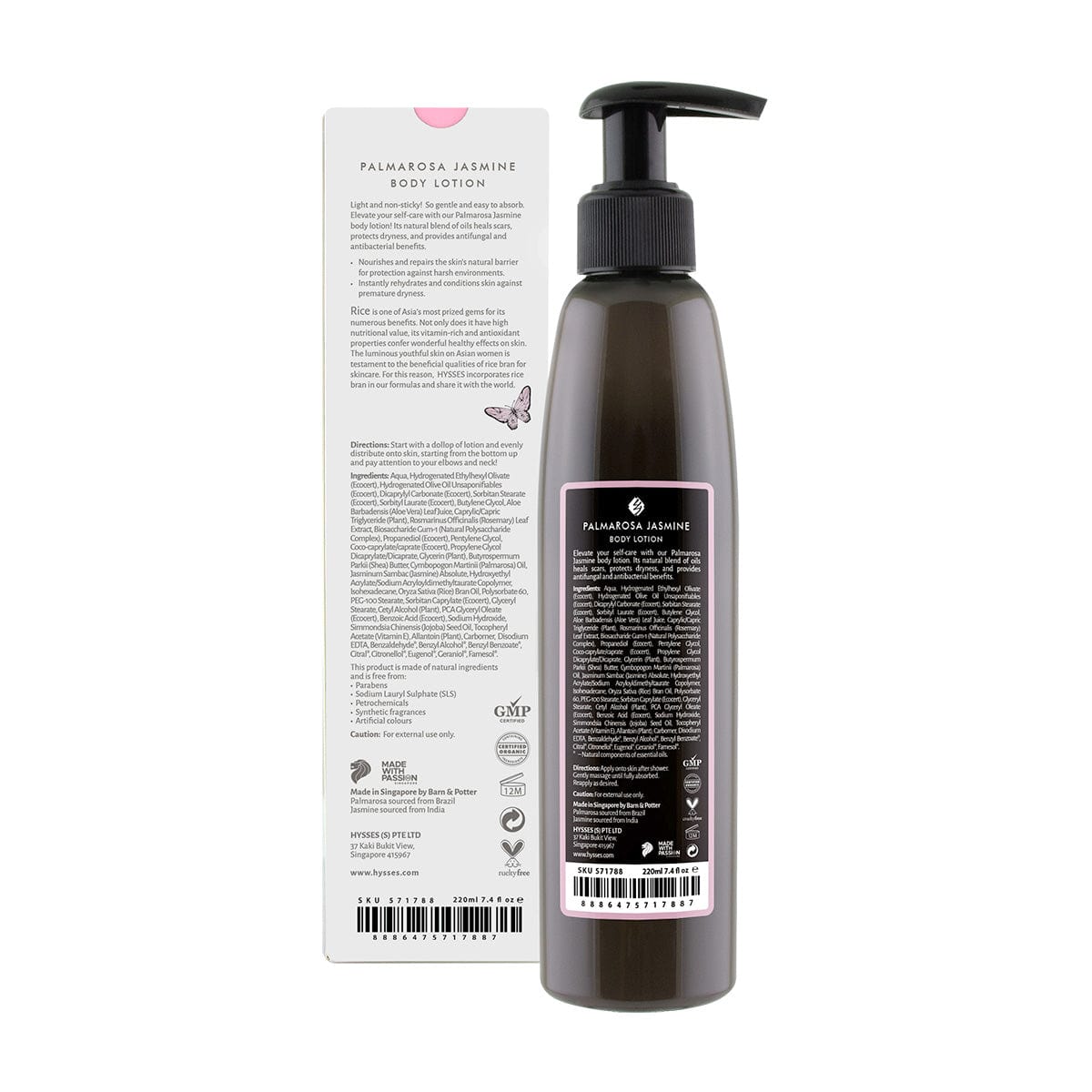 Hysses Body Care Body Lotion Palmarosa Jasmine