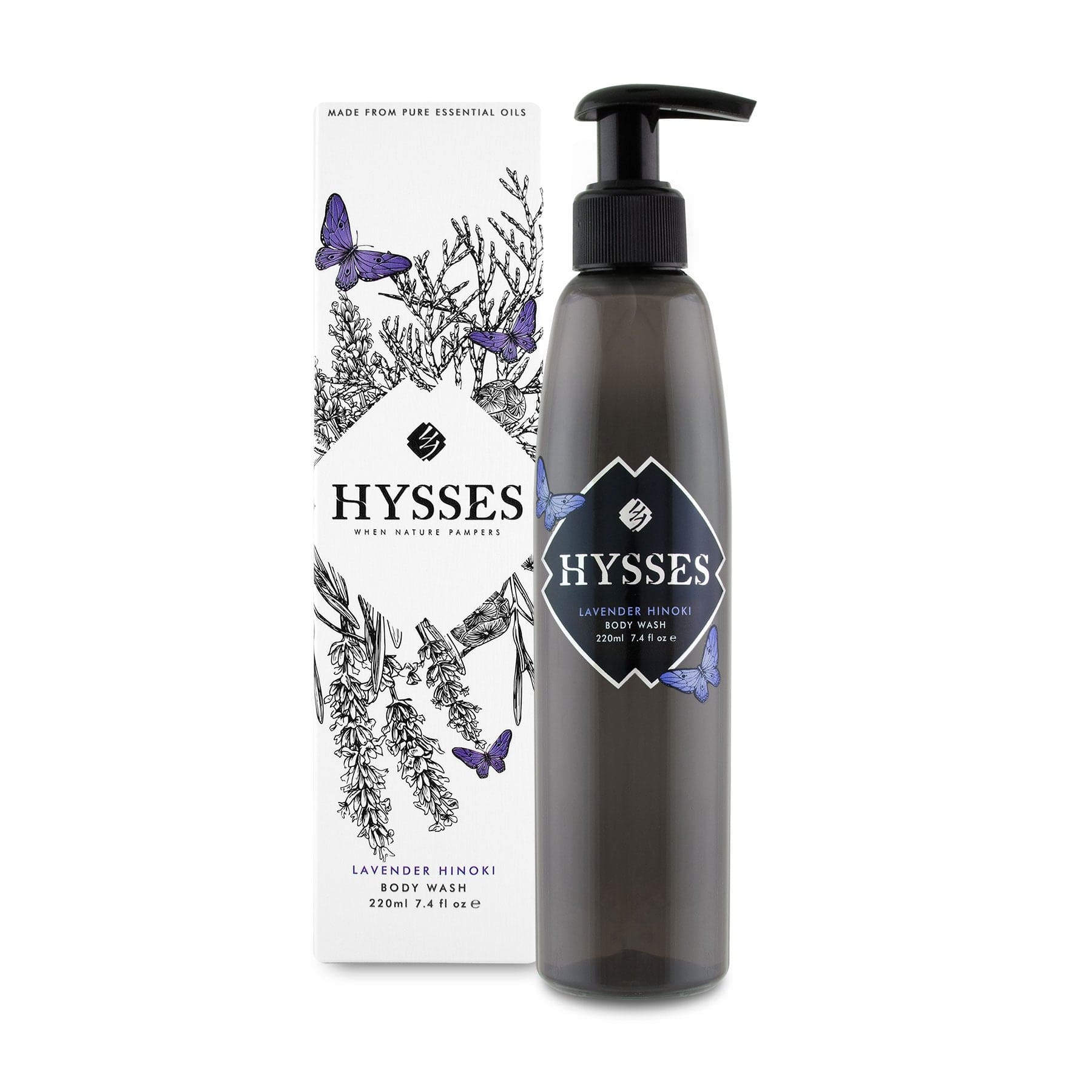 Hysses Body Care 220ml Body Wash Lavender Hinoki, 220ml