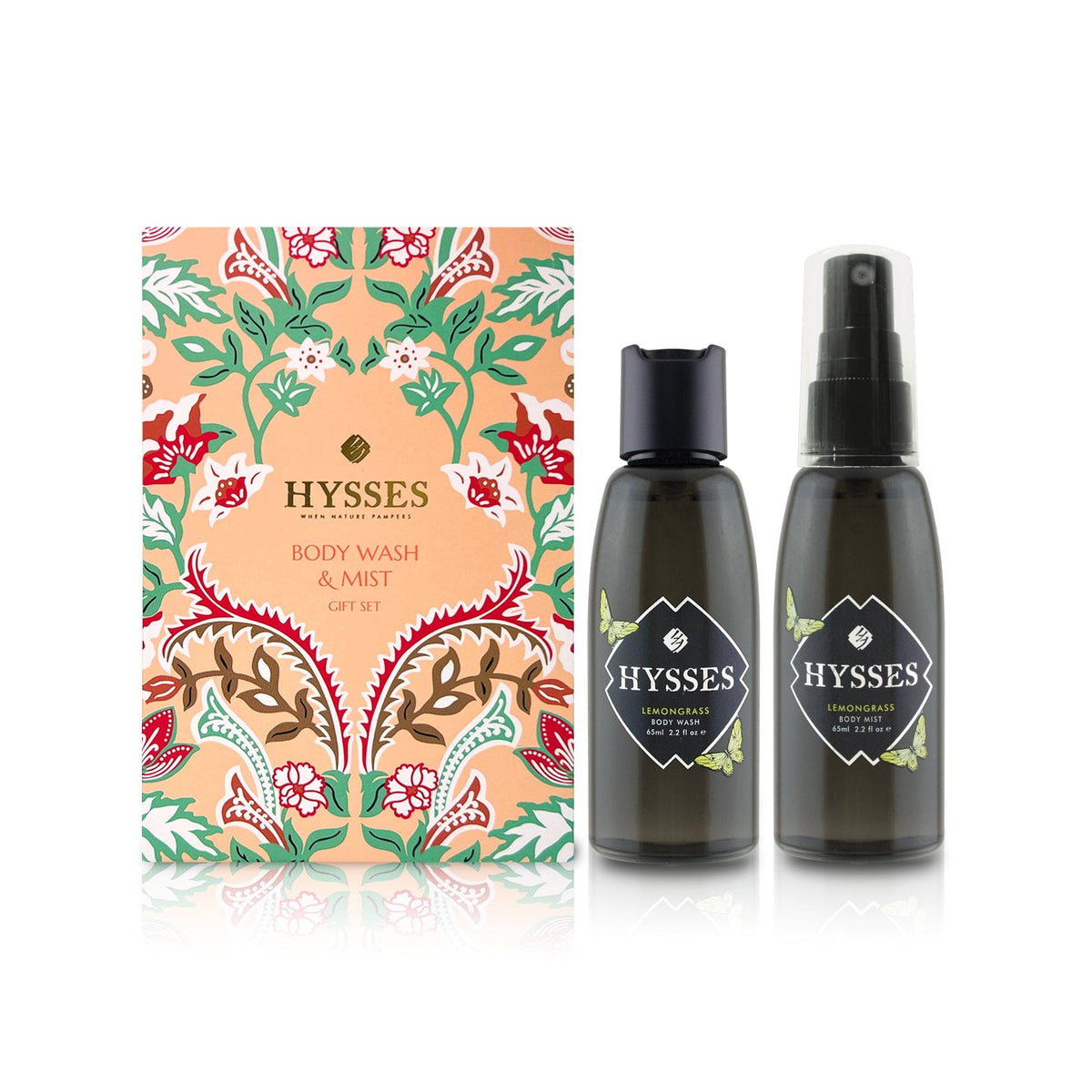 Hysses Body Care Lemongrass Travel Gift Set (Body Wash &amp; Body Mist)