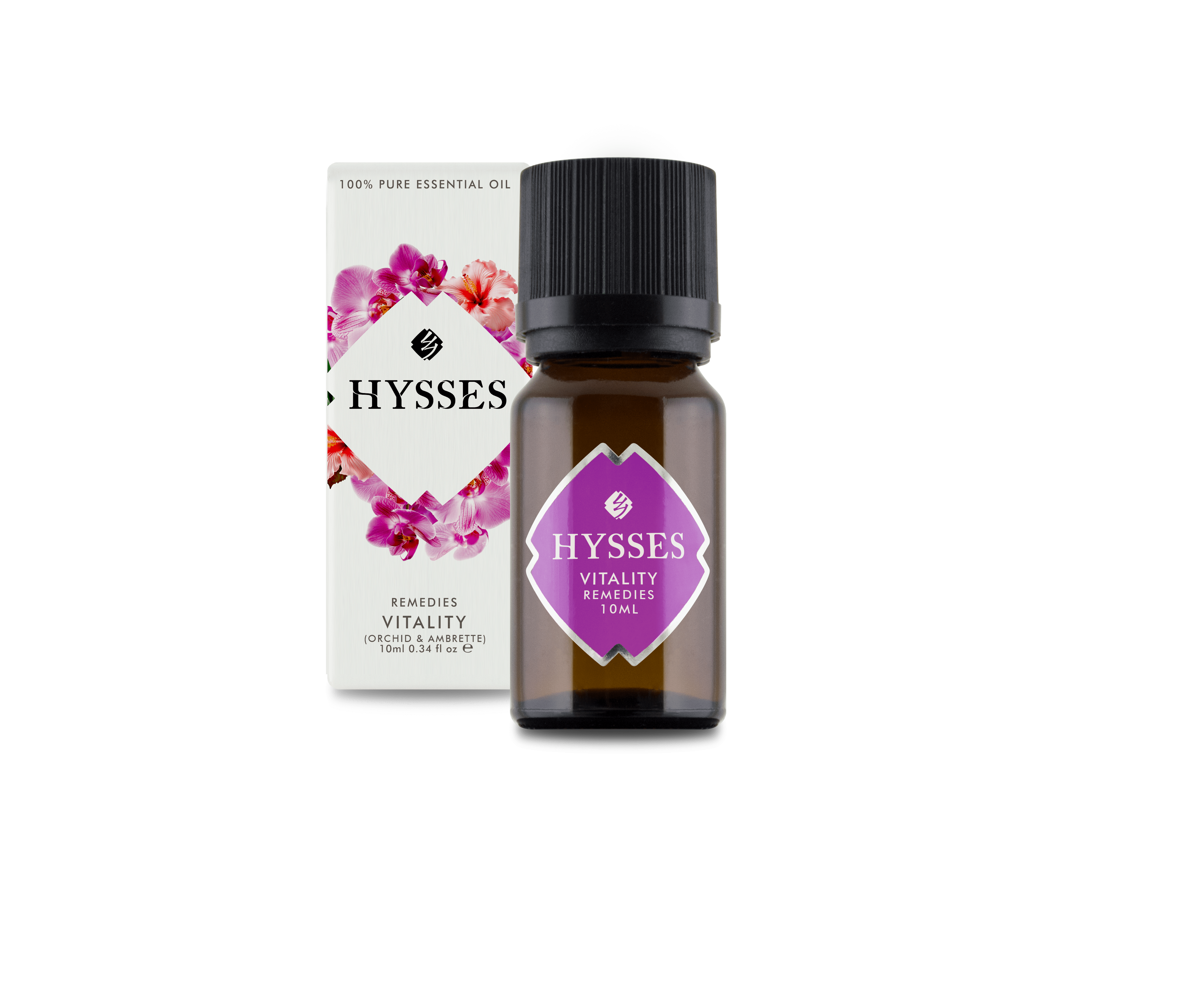 Hysses Essential Oil Bundle: Scenting Clay, Orchid + Remedies, Vitality (Orchid Ambrette)