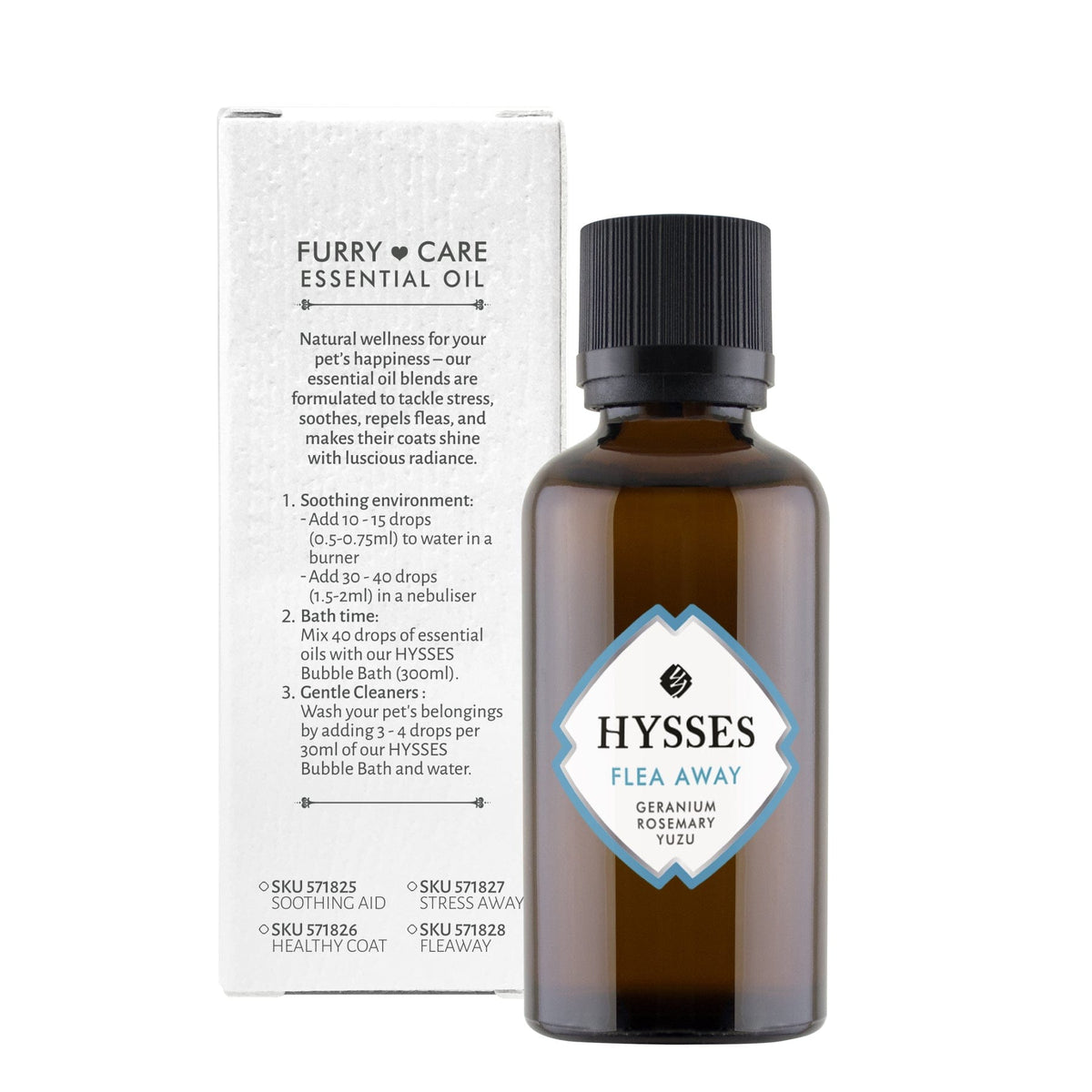 Hysses Essential Oil 50ml FurryCare, Flea Away, 50ml