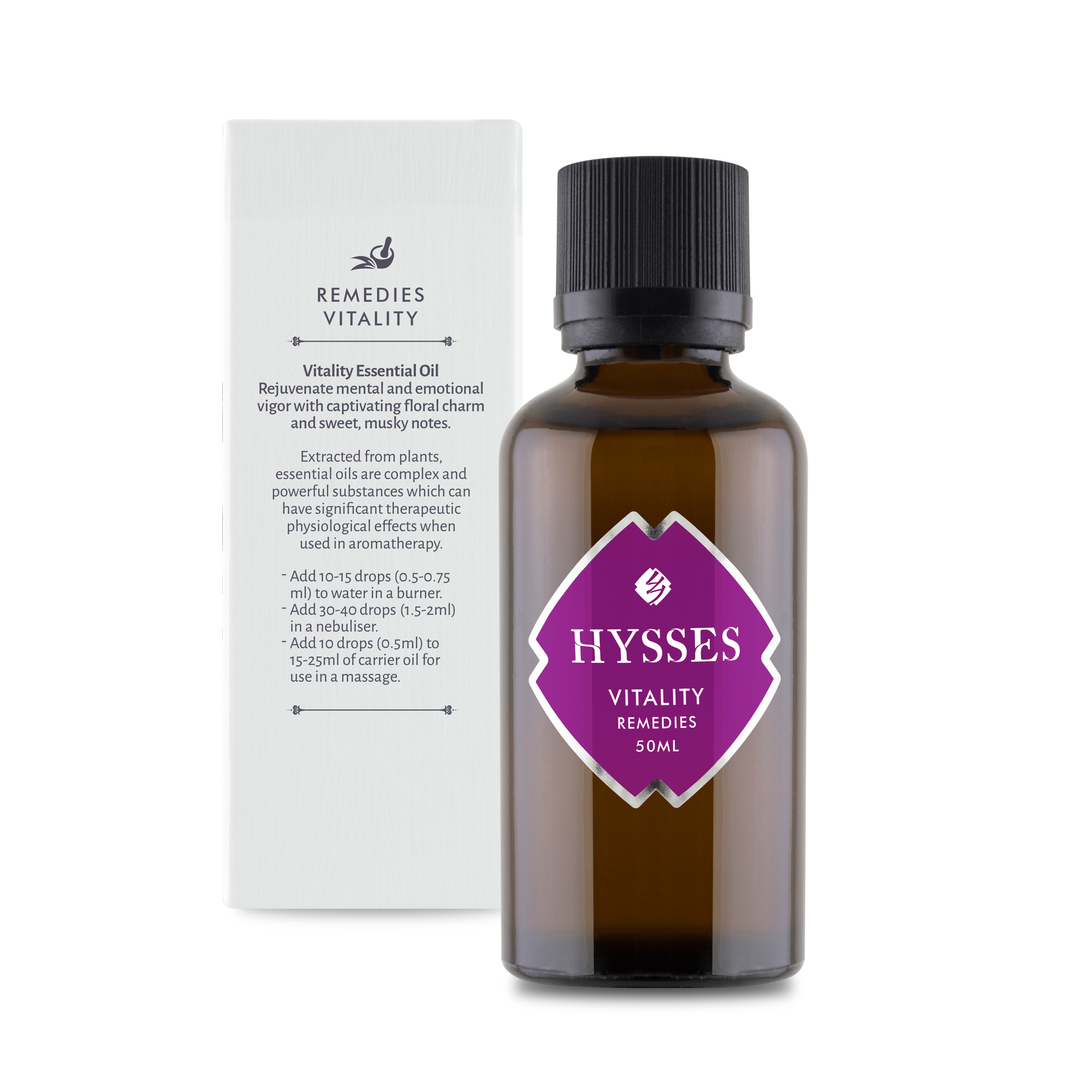 Hysses Essential Oil Remedies, Vitality (Orchid Ambrette)