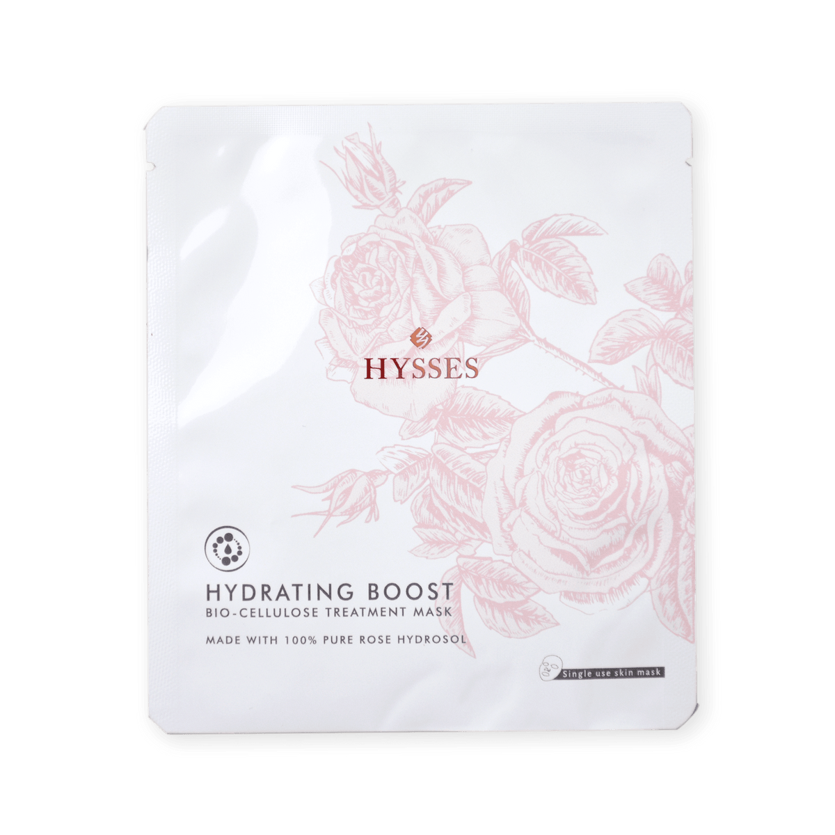 Hysses Face Care Box of 4 Bio Cellulose Hydrating Mask Rose (BOX)