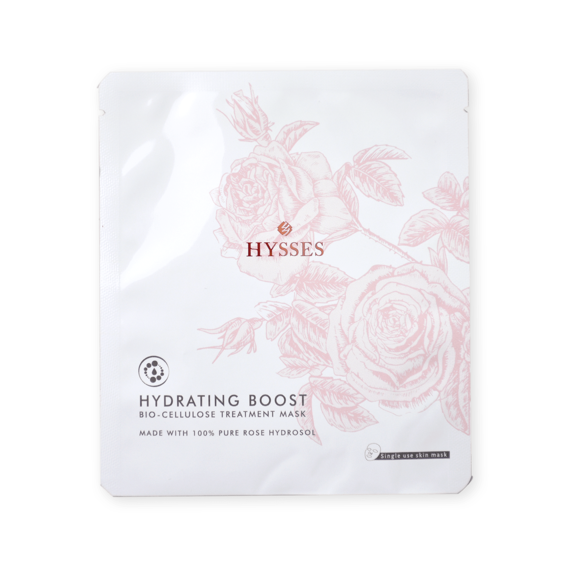 Hysses Face Care Box of 4 Bio Cellulose Hydrating Mask Rose (BOX)