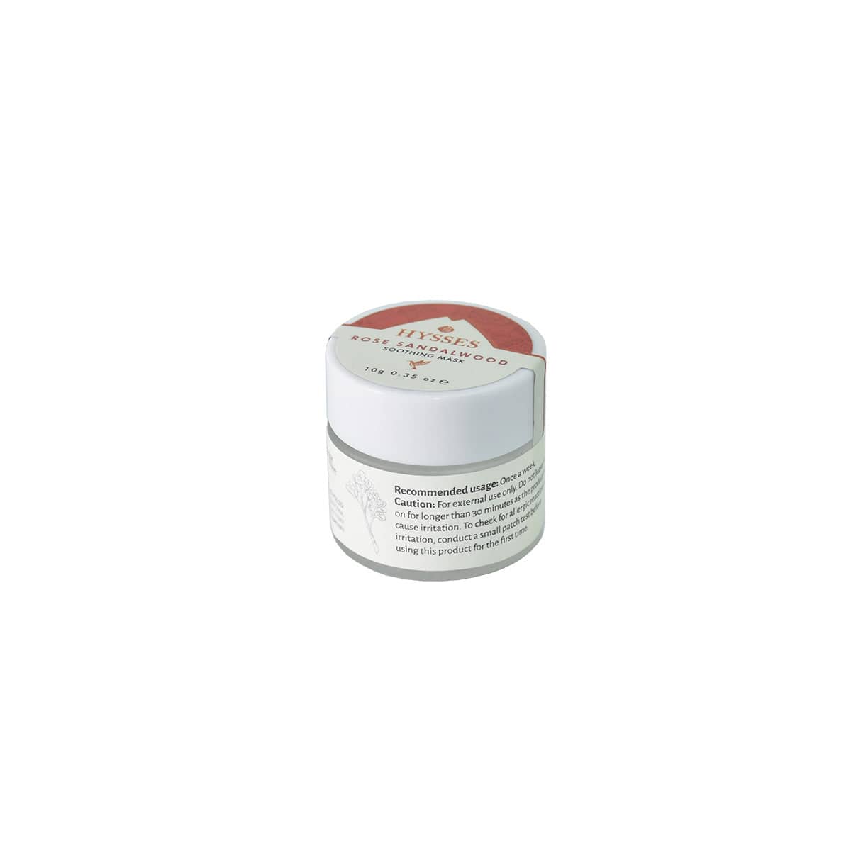 Hysses Face Care Facial Miniature, Soothing Mask Rose Sandalwood