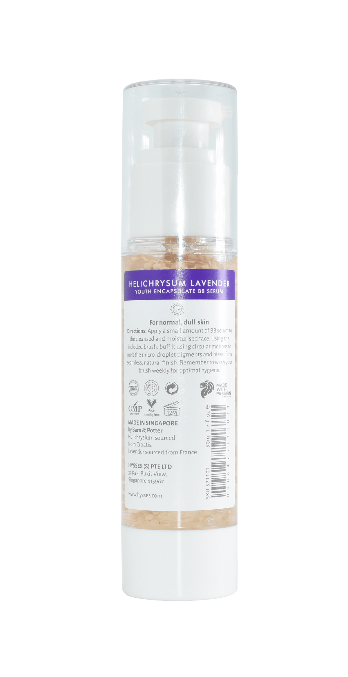 Hysses Face Care Youth Encapsulate BB Serum, Helichrysum Lavender SPF20