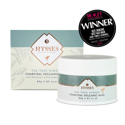 Hysses Singapore Face Charcoal Volcanic Mask Tea Tree Hinoki