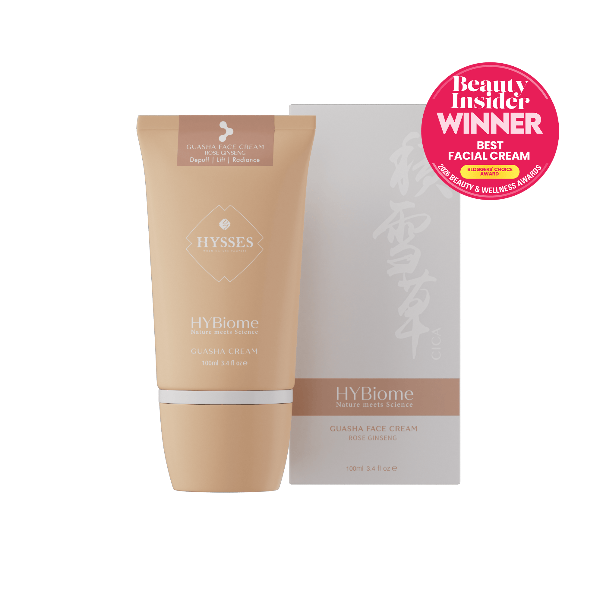 Hysses Singapore Face HYBiome Guasha Face Cream, Rose Ginseng