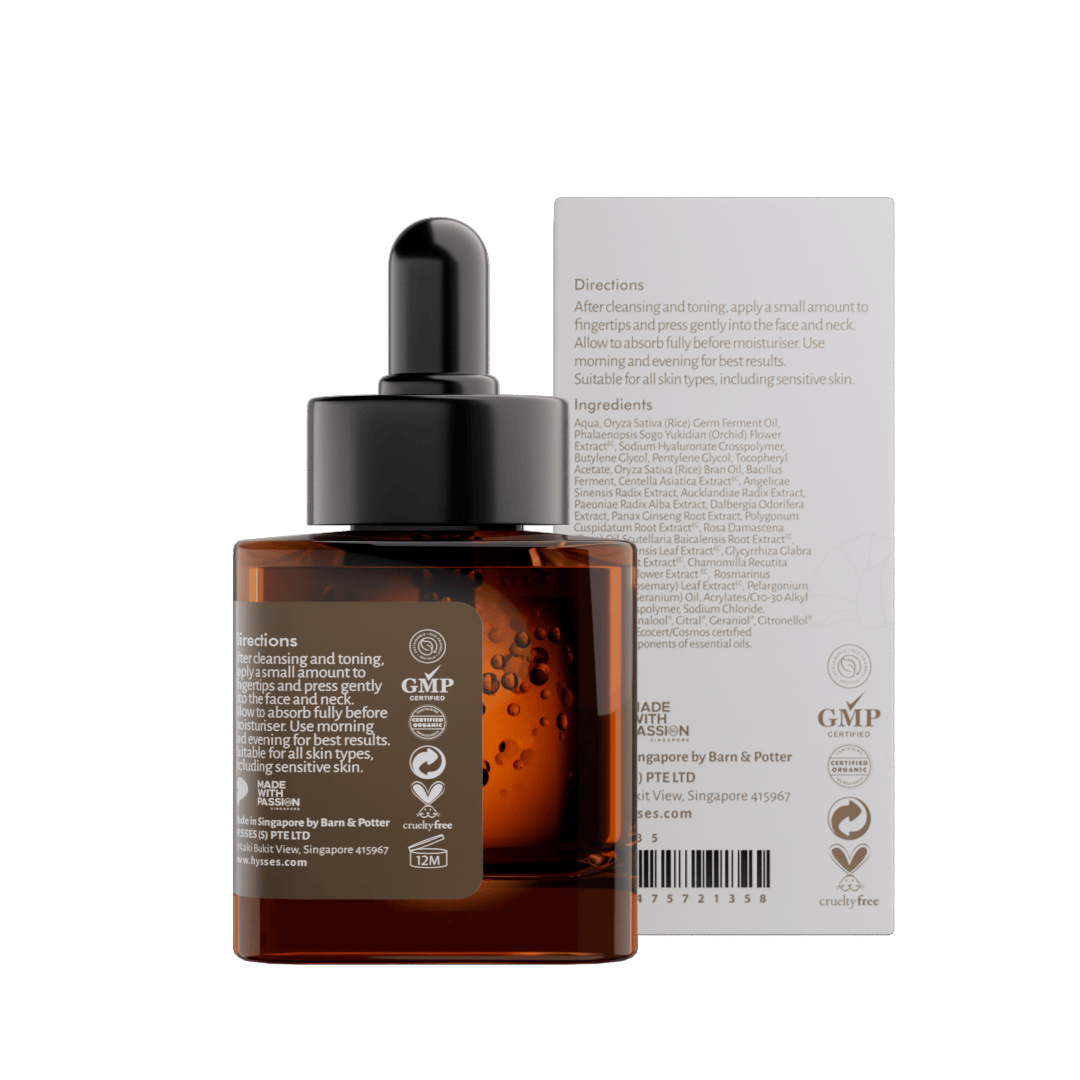 Hysses Singapore Face HYBiome Micro-Repair Serum, Rose Ginseng, 30ml
