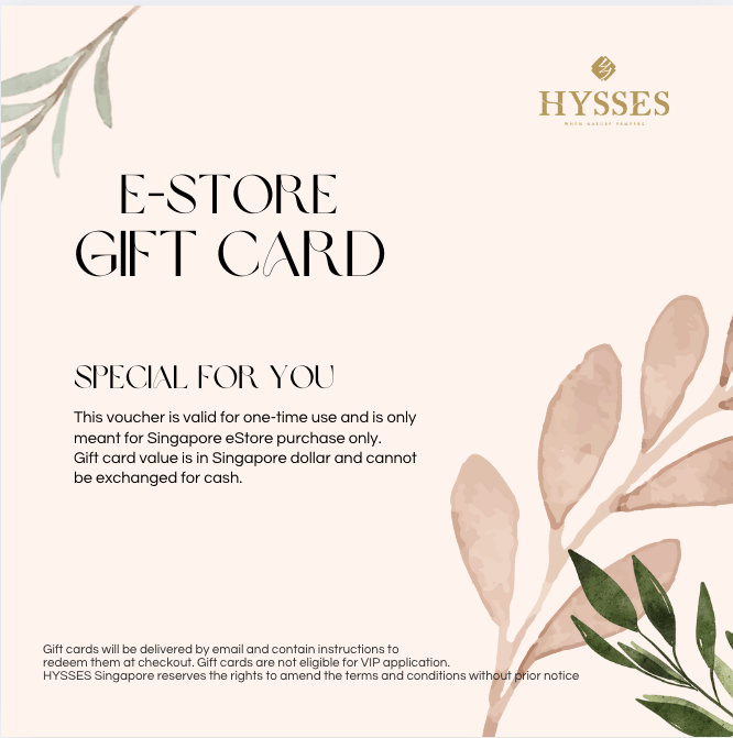 Hysses Singapore Gift Card Estore Gift Card