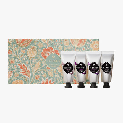 Hysses Gifts Gift Set Of 4 Hand Cream, 25g (Magnolia Ambrette · Orchid Ambrette · Lavender Chamomile · Palmarosa Jasmine)