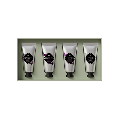 Hysses Gifts Gift Set Of 4 Hand Cream, 25g (Magnolia Ambrette · Orchid Ambrette · Lavender Chamomile · Palmarosa Jasmine)