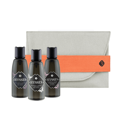 Hysses Official Gifts Holiday Bloom Shower Trio (Free Travel Pouch), Palmarosa Jasmine