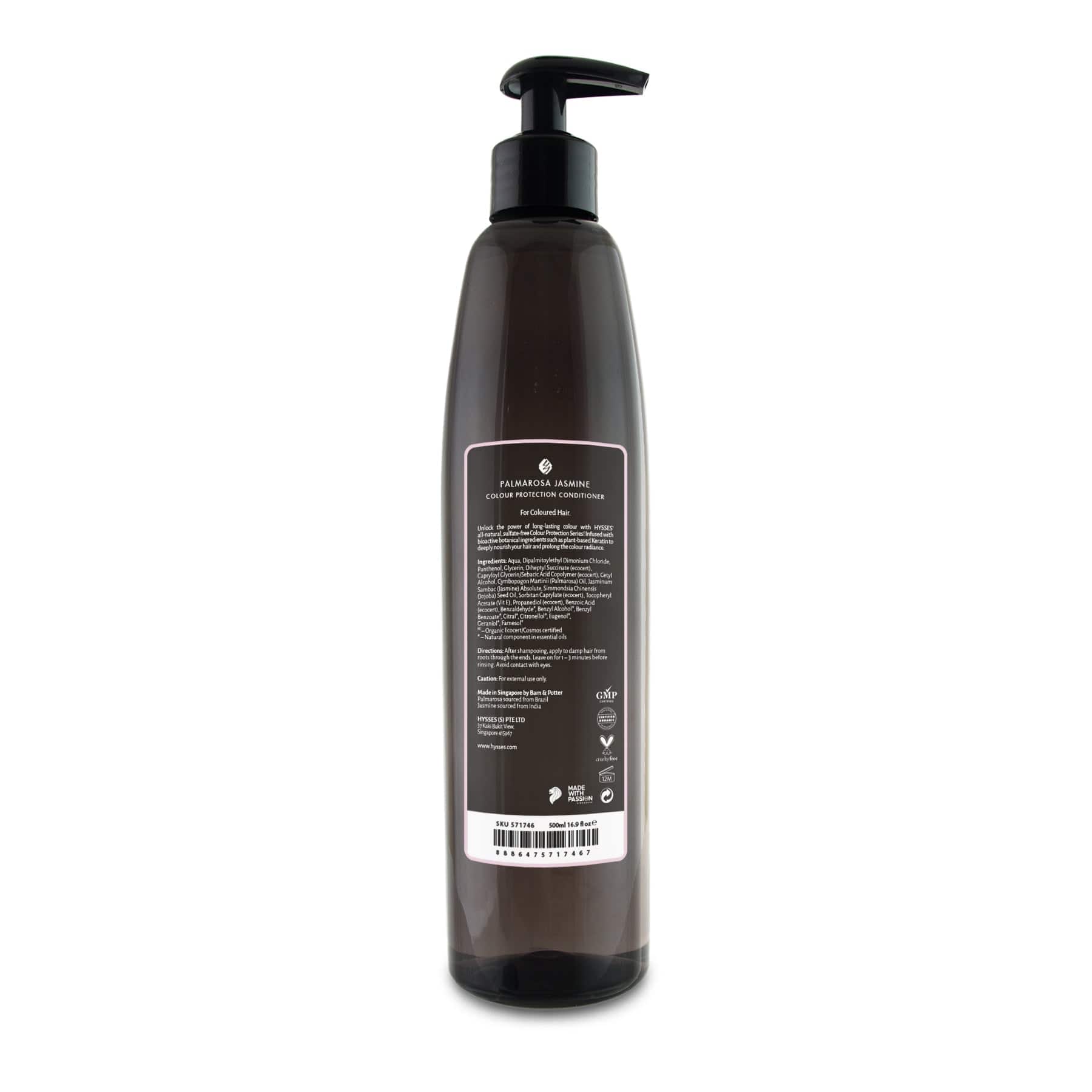 Hysses Hair Care 500ml Colour Protection Conditioner, Palmarosa Jasmine