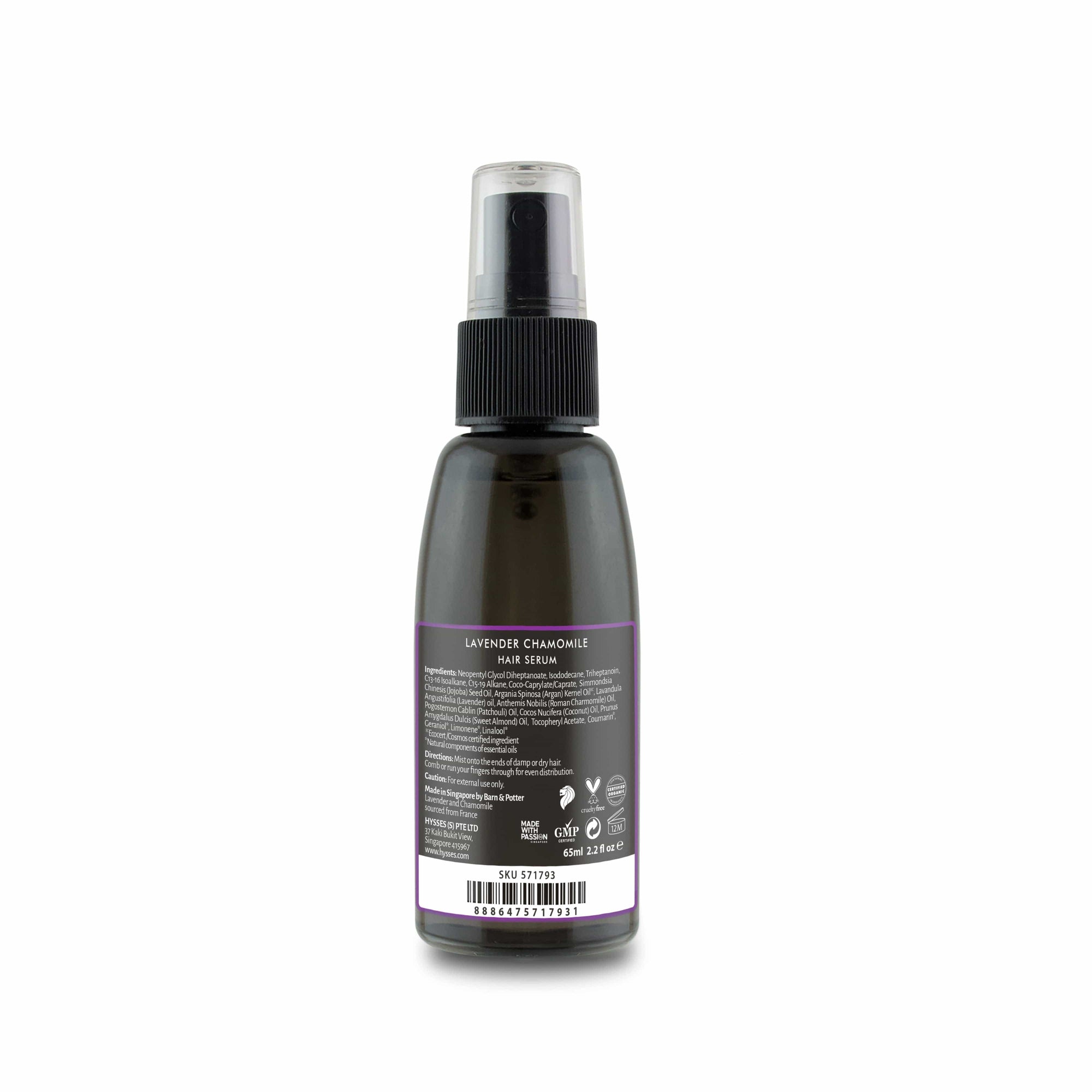 Hysses Hair Care Lightweight Hair Serum Lavender Chamomile, 65ML