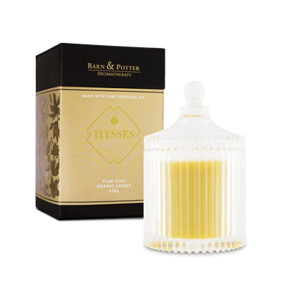 Hysses Singapore Home & Scent 650g / Wicks Beeswax Candle Plum Yuzu