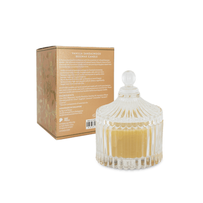 Hysses Singapore Home & Scent Beeswax Candle Vanilla Sandalwood