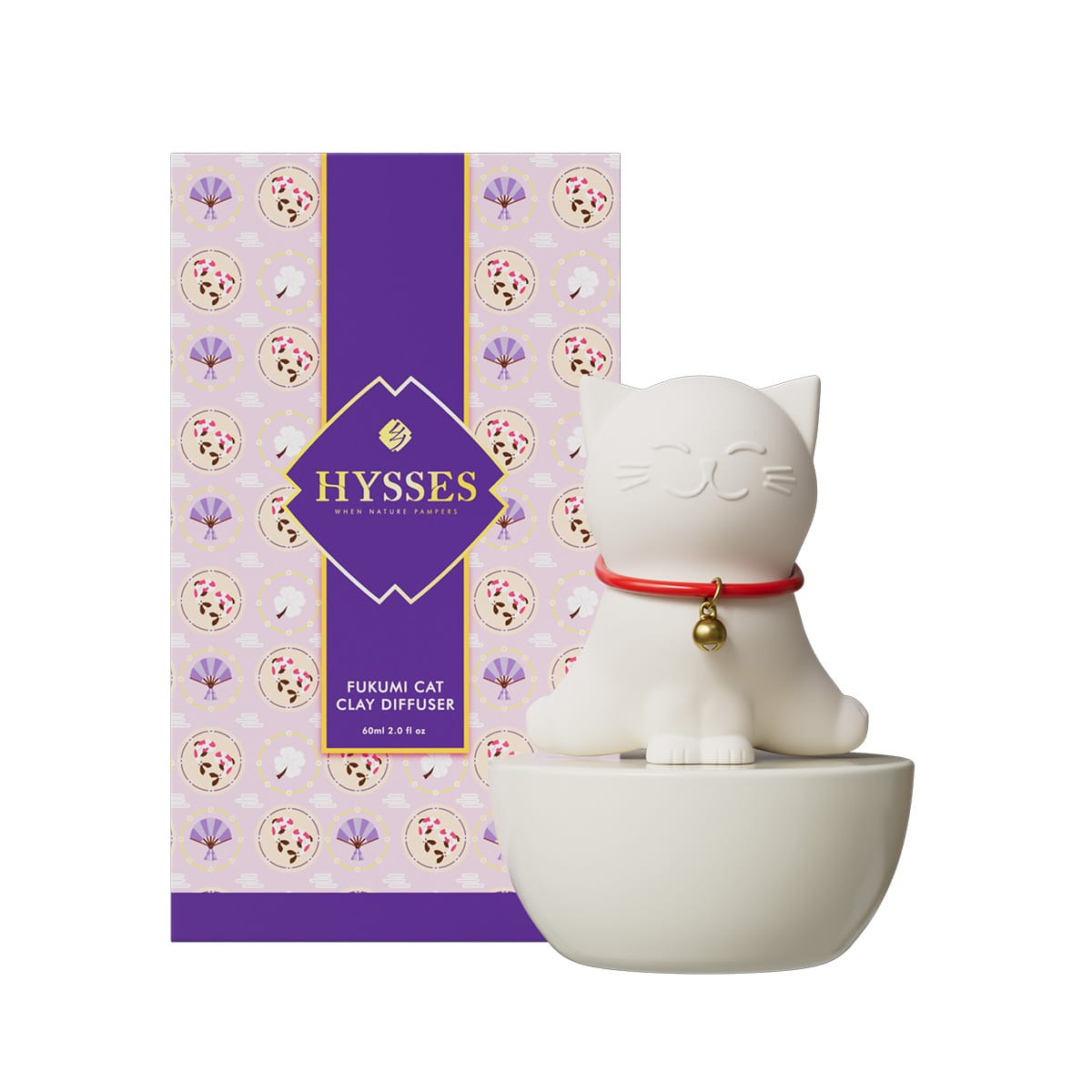 Hysses Singapore Home & Scent Clay Diffuser Fukumi Cat