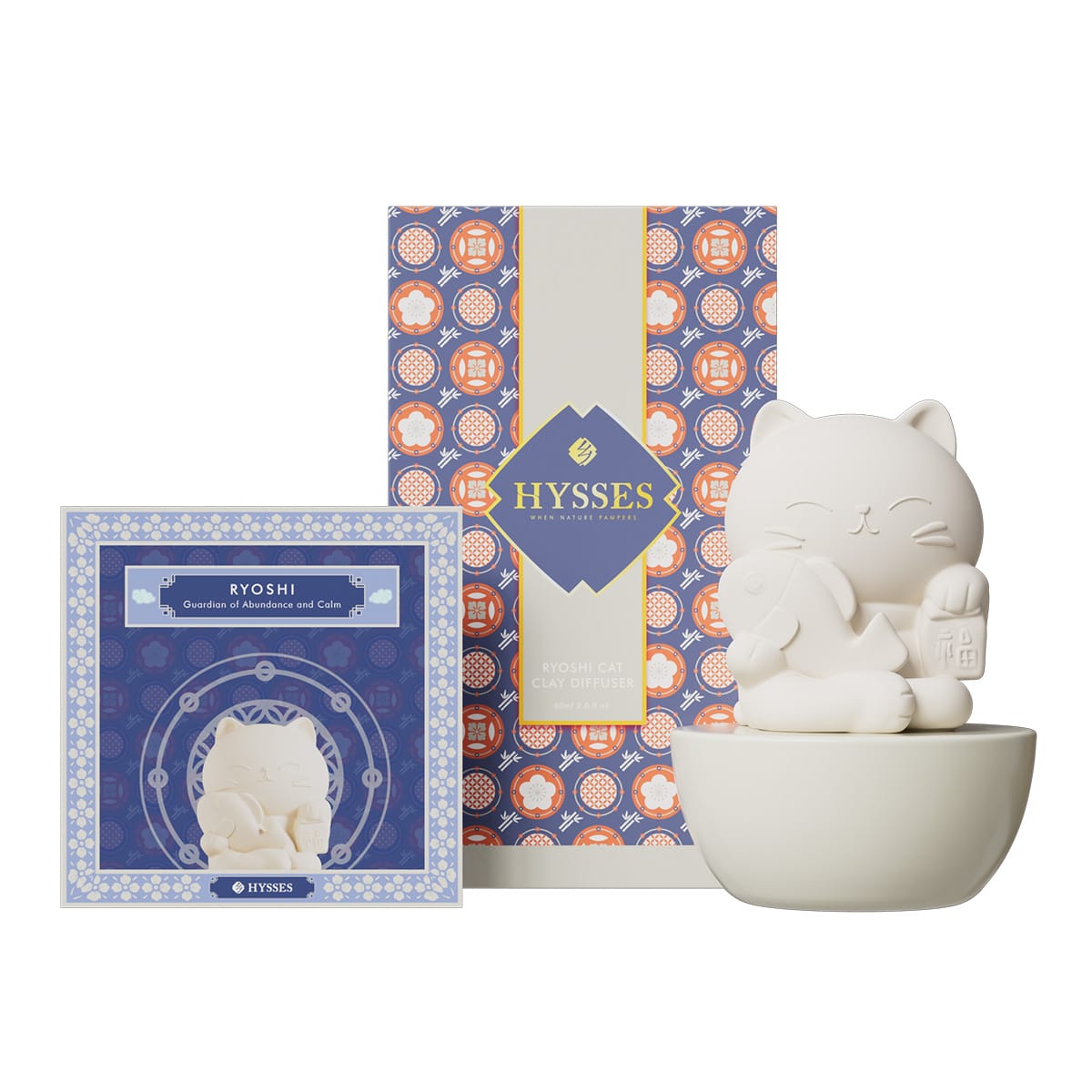 Hysses Singapore Home & Scent Clay Diffuser Ryoshi Cat