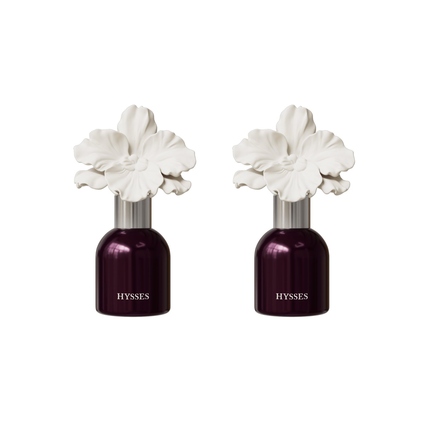 Hysses Singapore Home & Scent Clay Diffuser Set of 2, Orchid (Orchid Ambrette & Orchid Citrus)