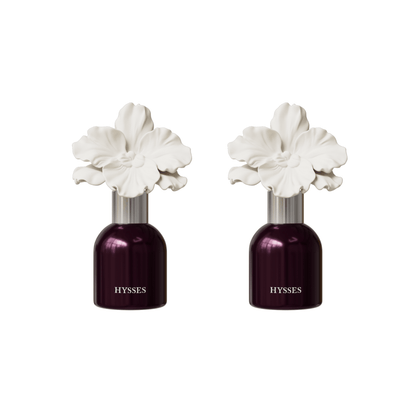 Hysses Singapore Home & Scent Clay Diffuser Set of 2, Orchid (Orchid Ambrette & Orchid Citrus)