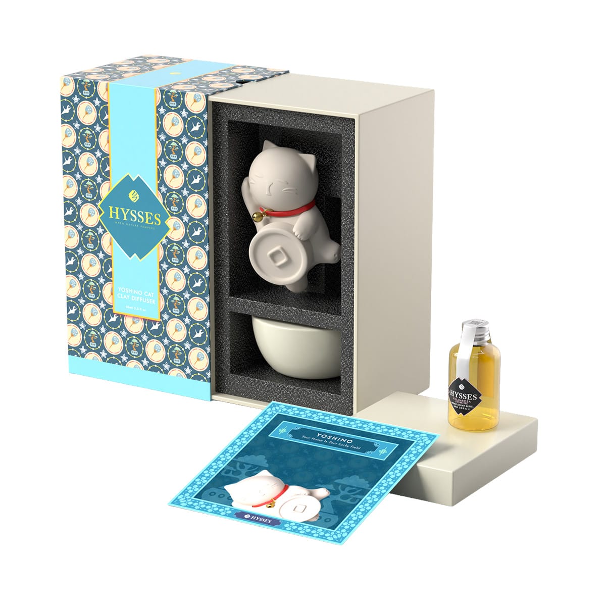 Hysses Singapore Home & Scent Clay Diffuser Yoshino Cat