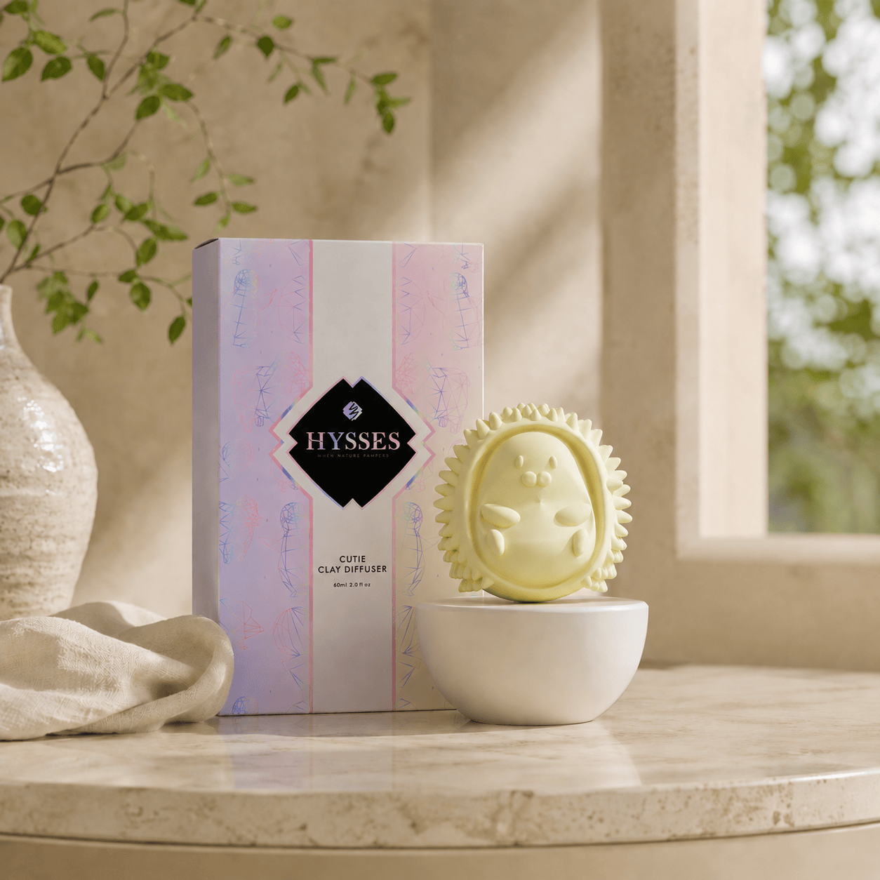 Hysses Singapore Home & Scent Cutie Clay Diffuser Hedgehog