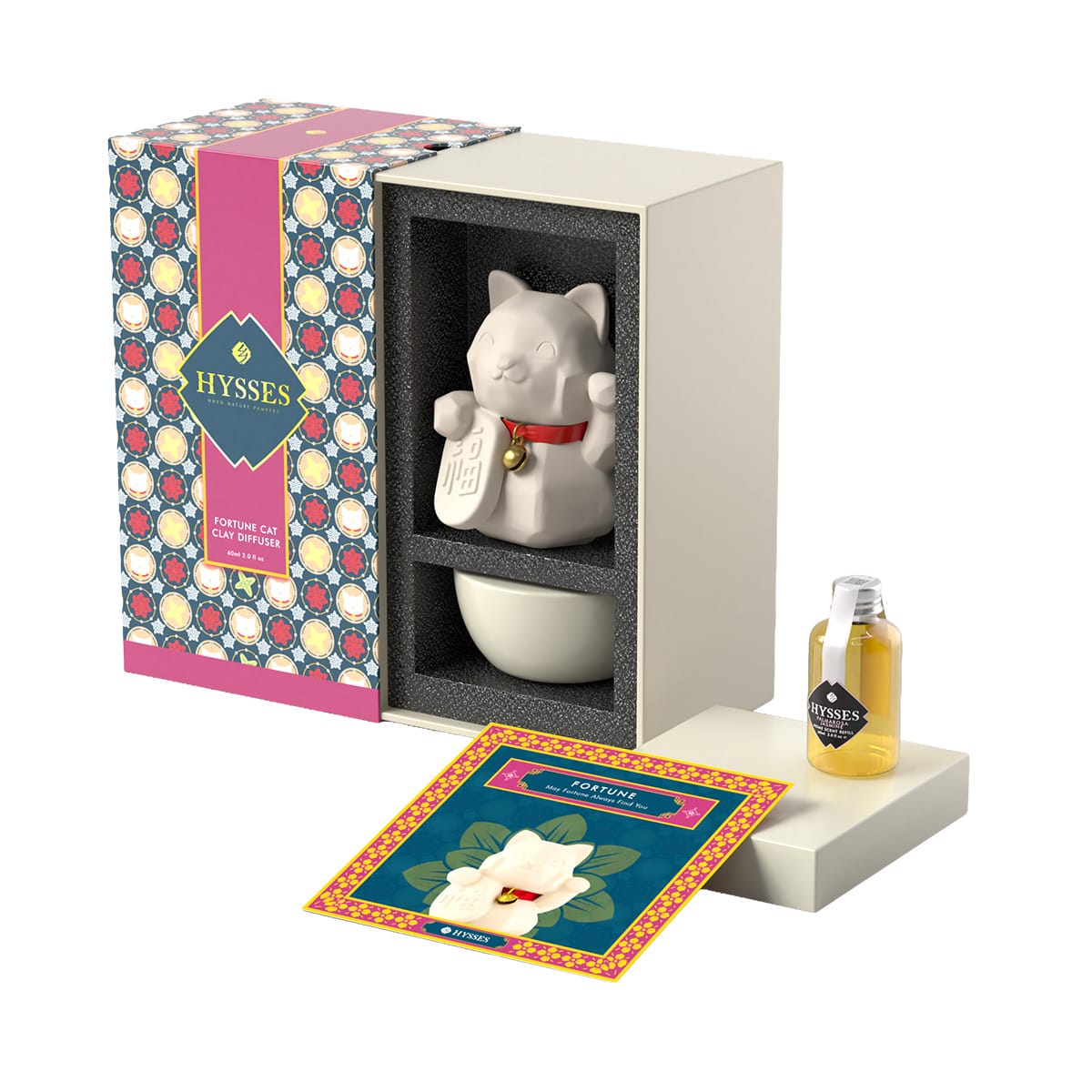 Hysses Singapore Home & Scent Fortune Cat Clay Diffuser