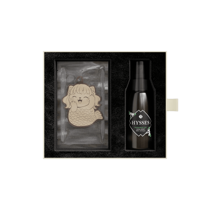 Hysses Singapore Home & Scent Gift Set of 2, Pura Mercat Scented Tag & Room Scent, Pandanus Lily