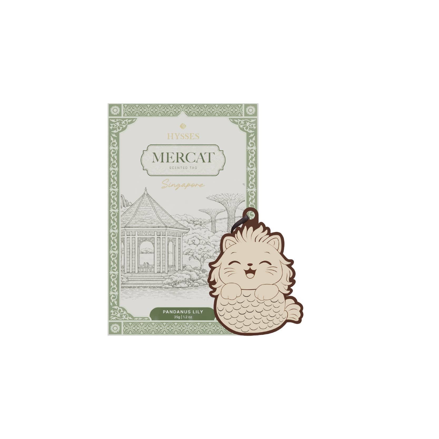 Hysses Singapore Home & Scent Mercat Scented Tag, Tasek, Pandanus Lily
