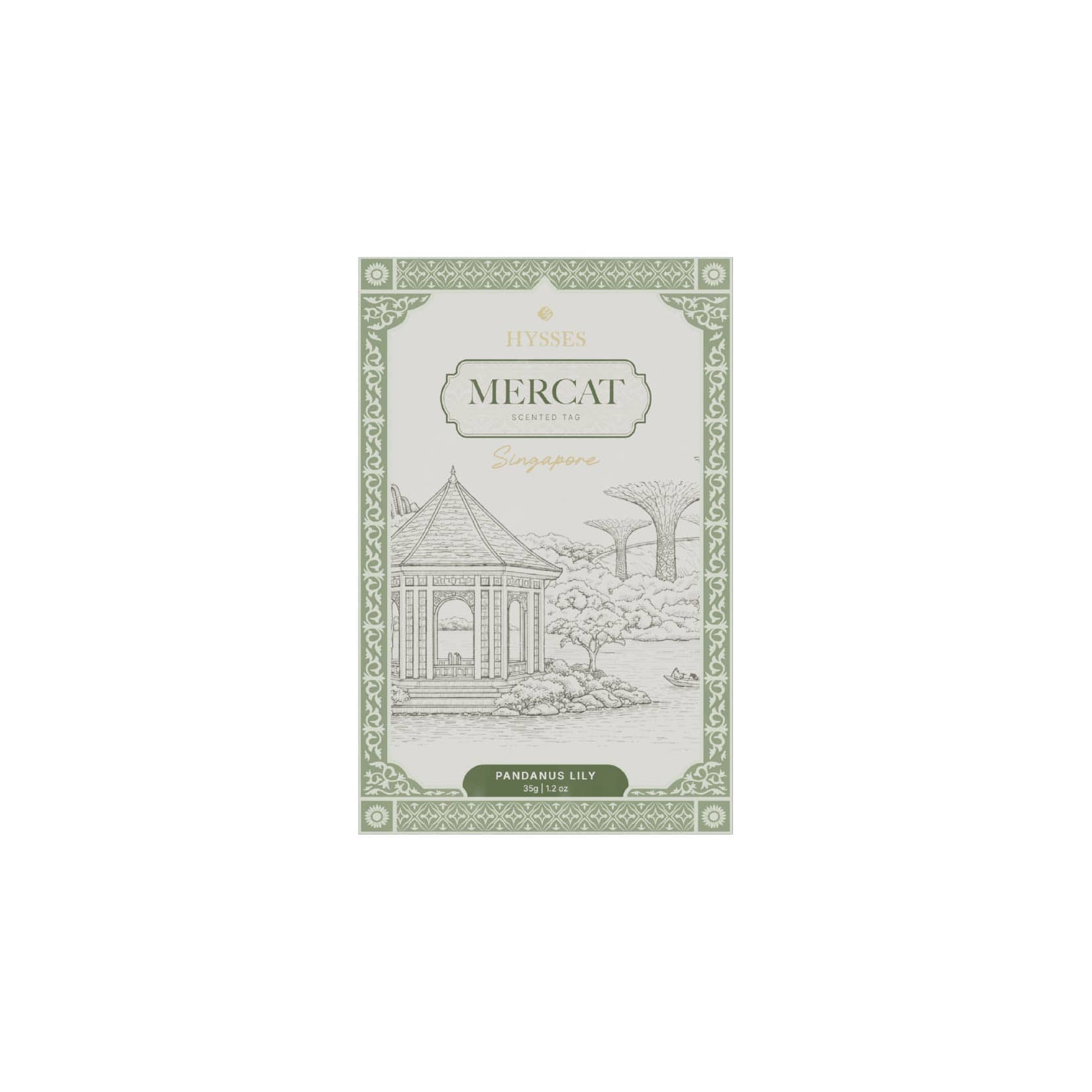 Hysses Singapore Home & Scent Mercat Scented Tag, Tasek, Pandanus Lily